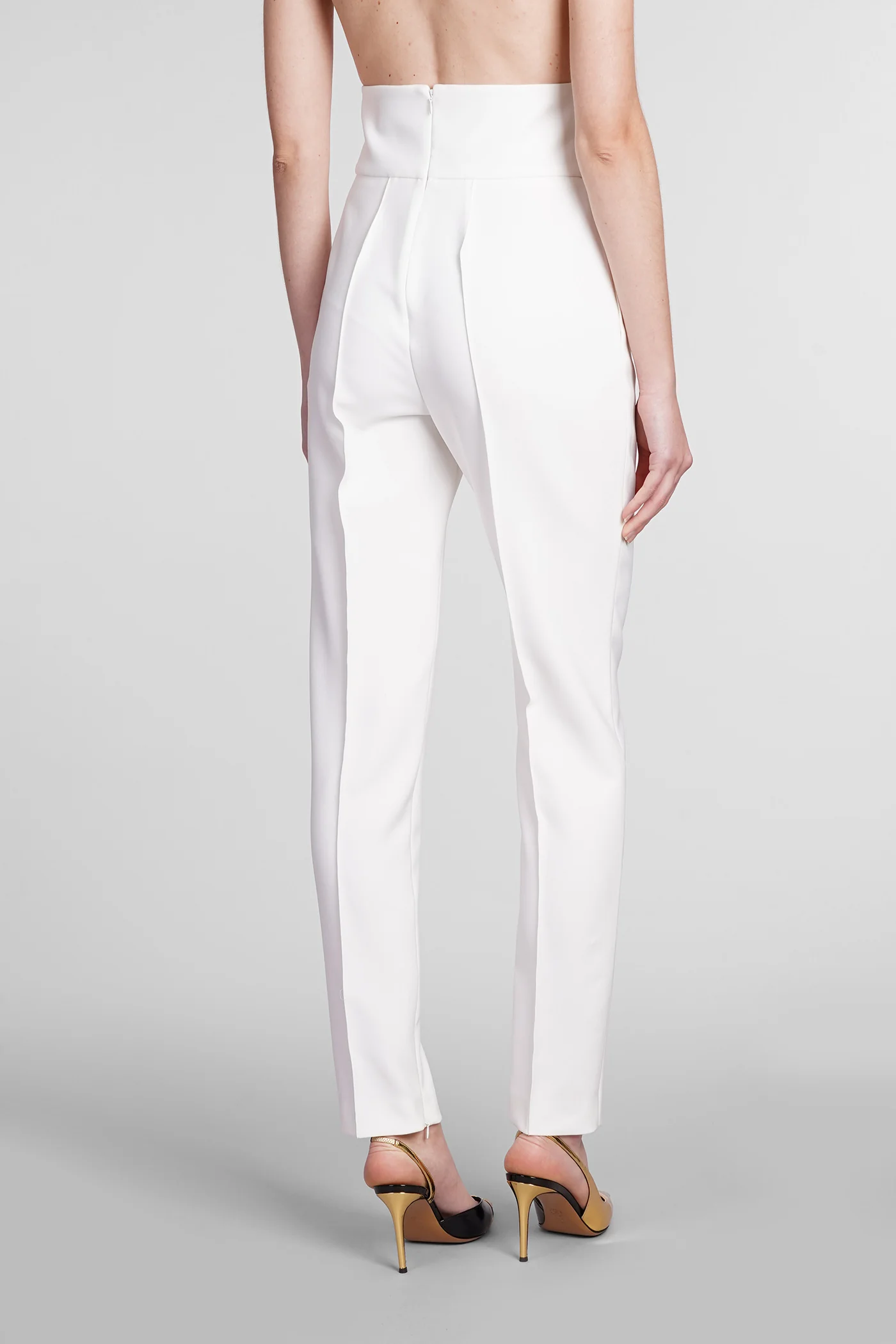 Pants in white polyester - Image 3