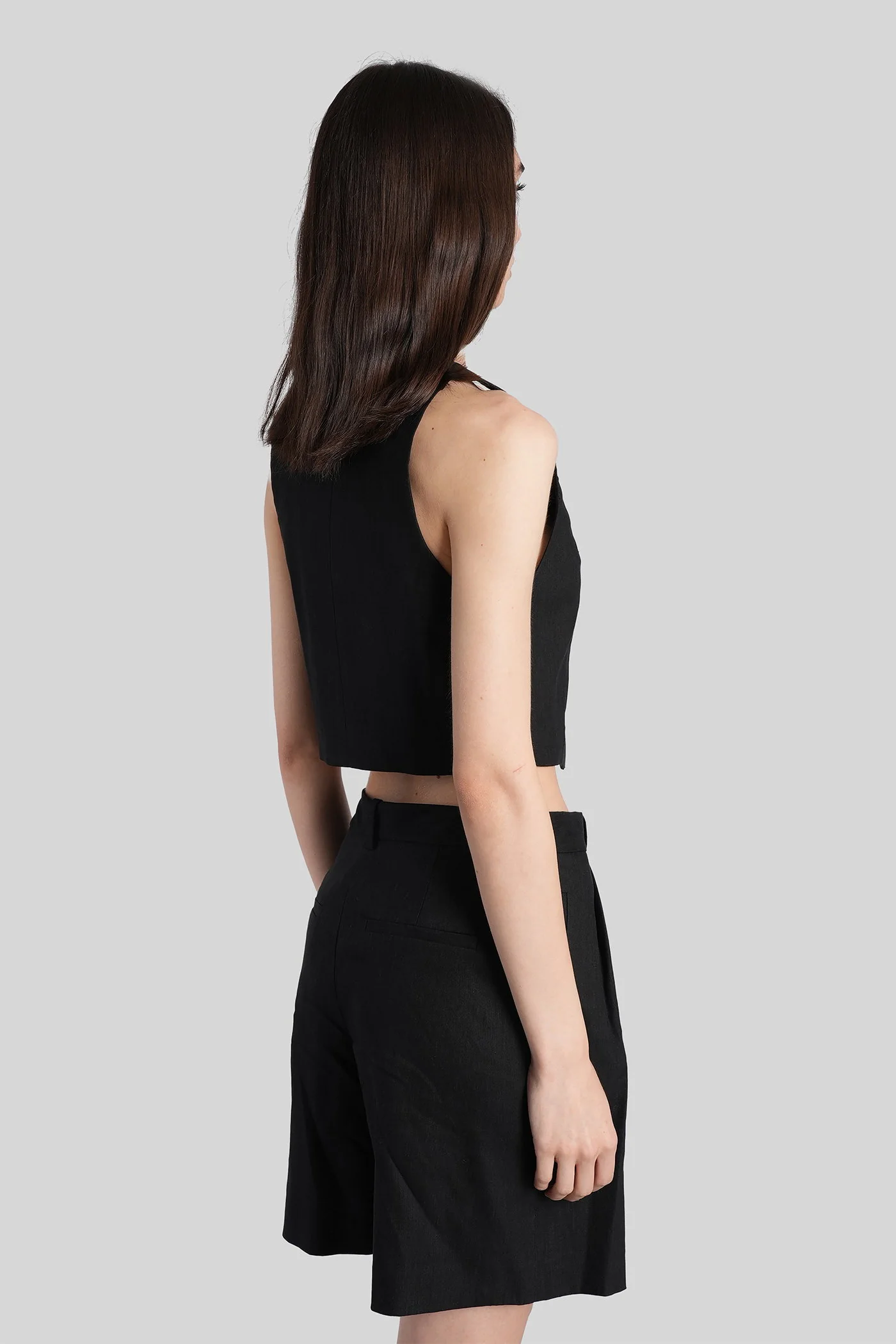 Donna Vest in black linen - Image 3