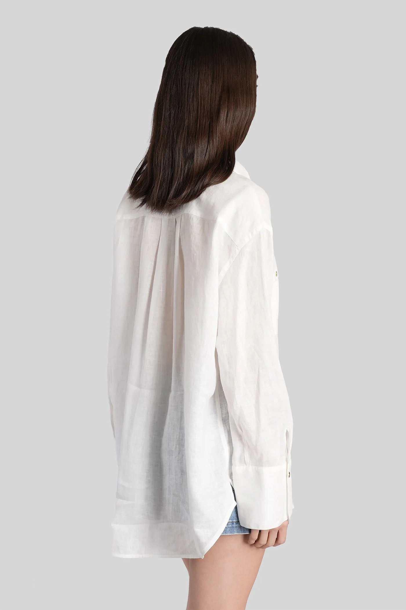 Finely Shirt in white linen - Image 3