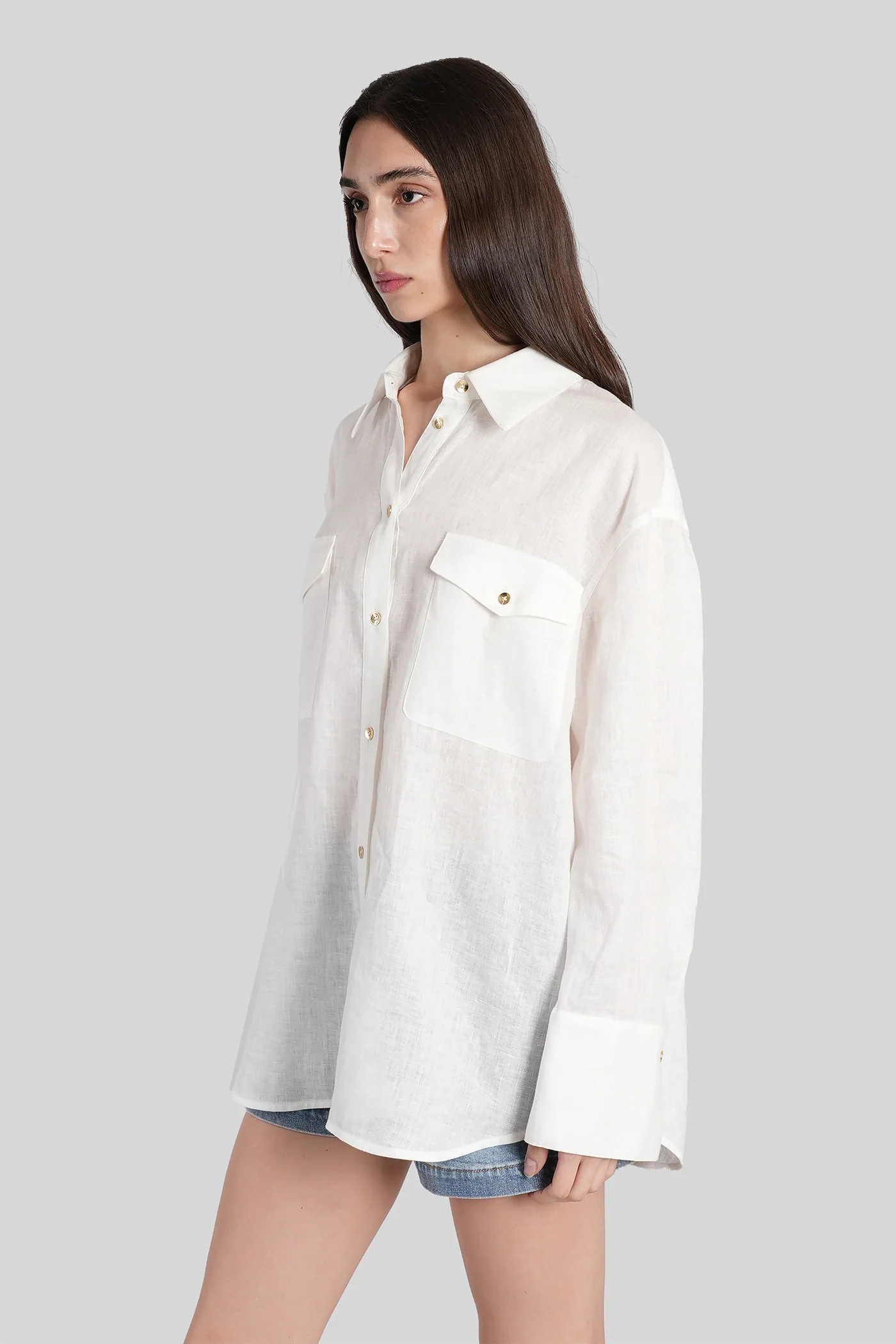 Finely Shirt in white linen - Image 4
