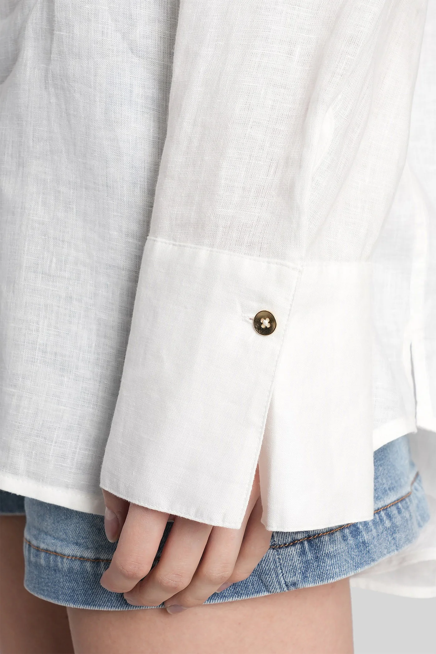 Finely Shirt in white linen - Image 5