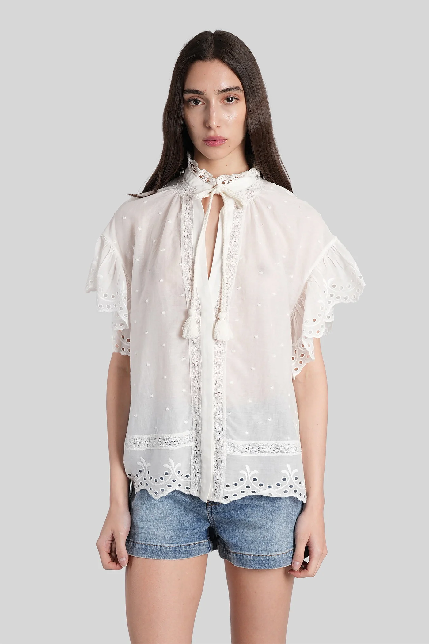Julius Blouse in white cotton