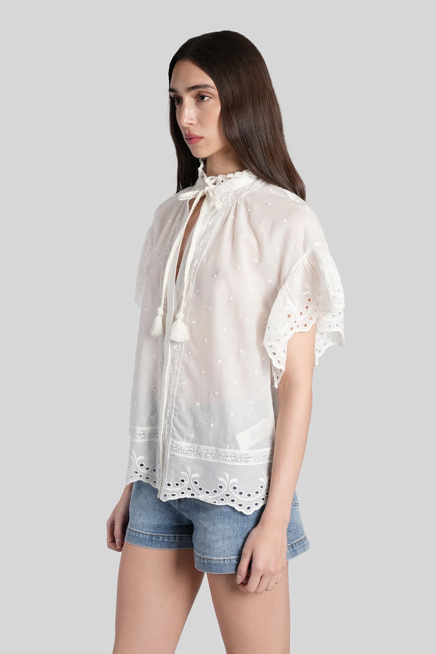 Julius Blouse in white cotton - Image 4