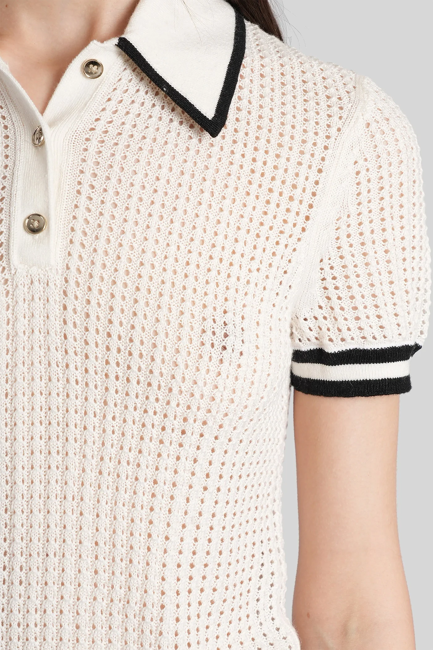 Martha Polo in beige wool and polyester - Image 5