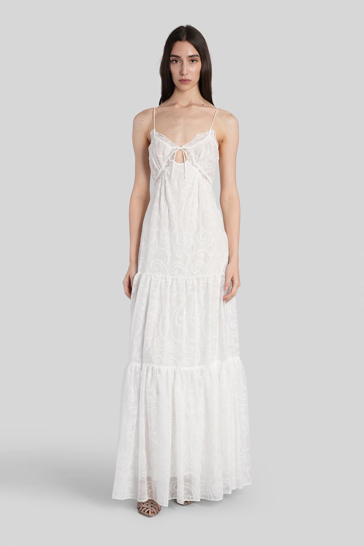 Nicky Long dress in white polyester