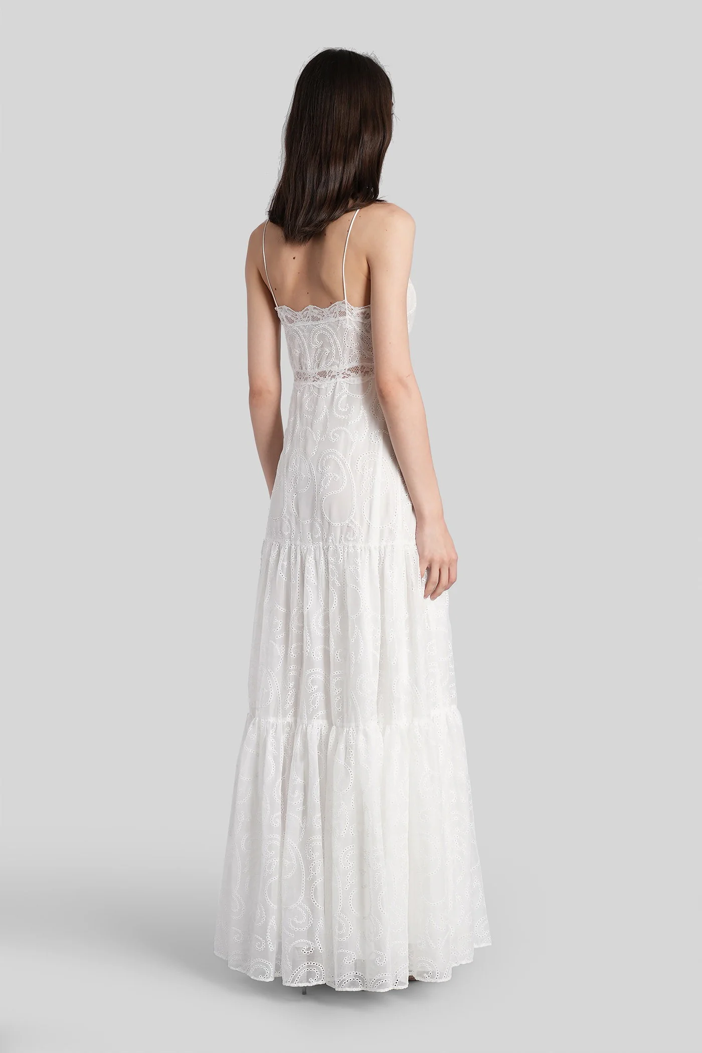 Nicky Long dress in white polyester - Image 3