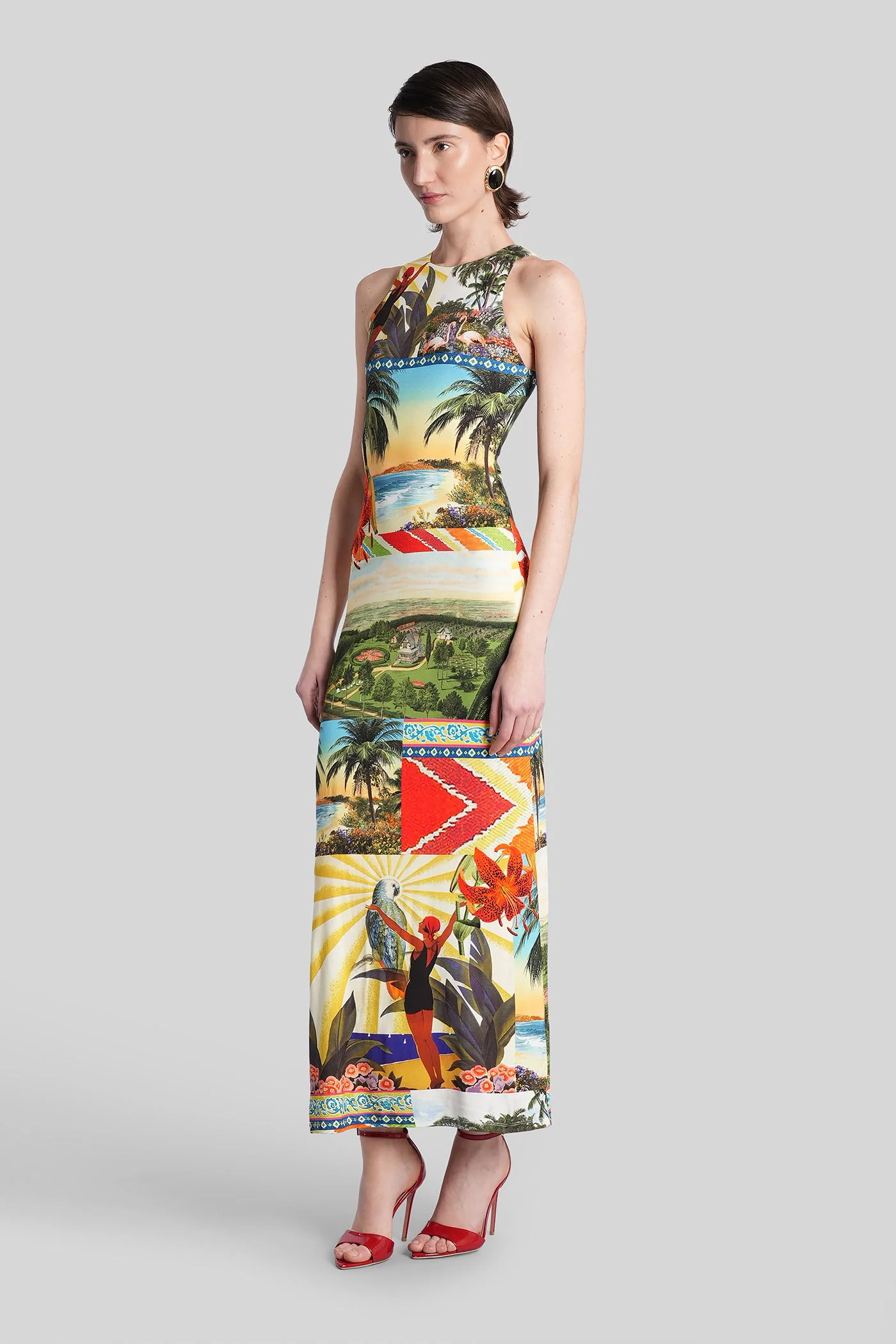 Pania Long dress in multicolor viscose - Image 4