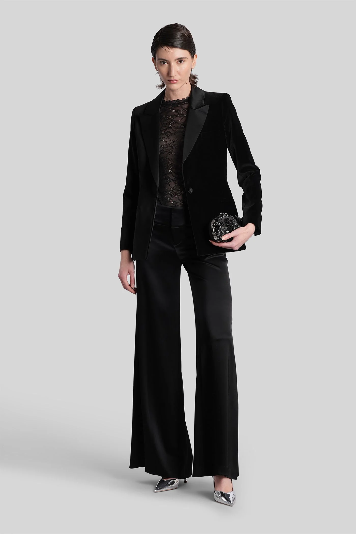 Silas Blazer in black polyester - Image 2