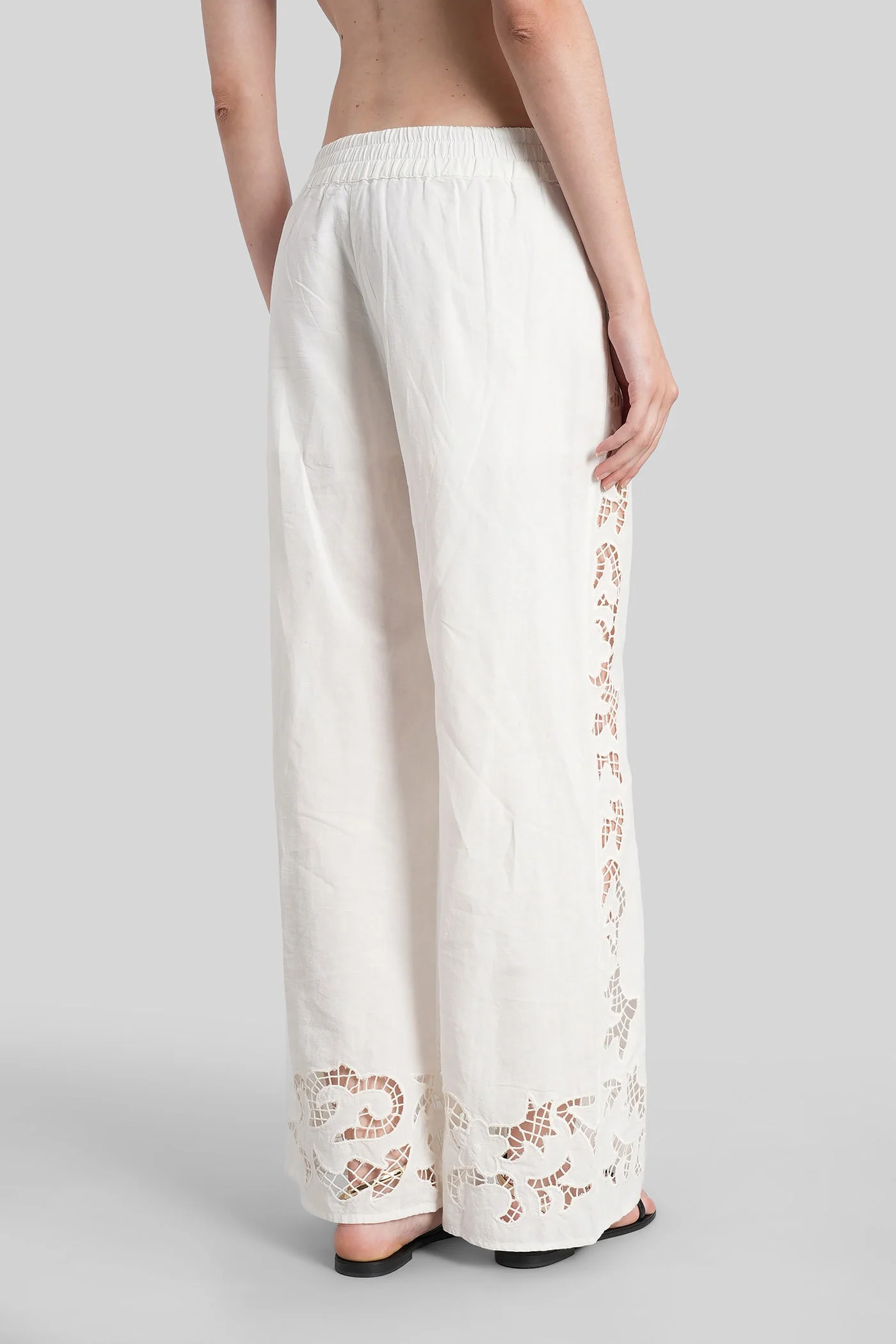 Tanya Pants in white cotton - Image 3
