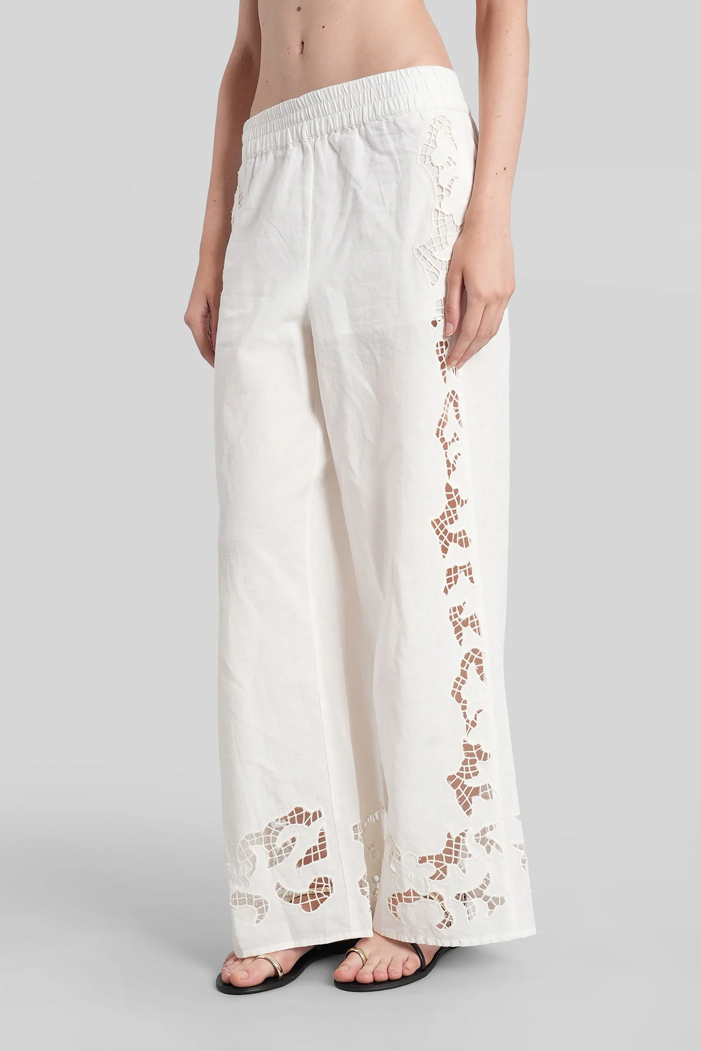 Tanya Pants in white cotton - Image 4