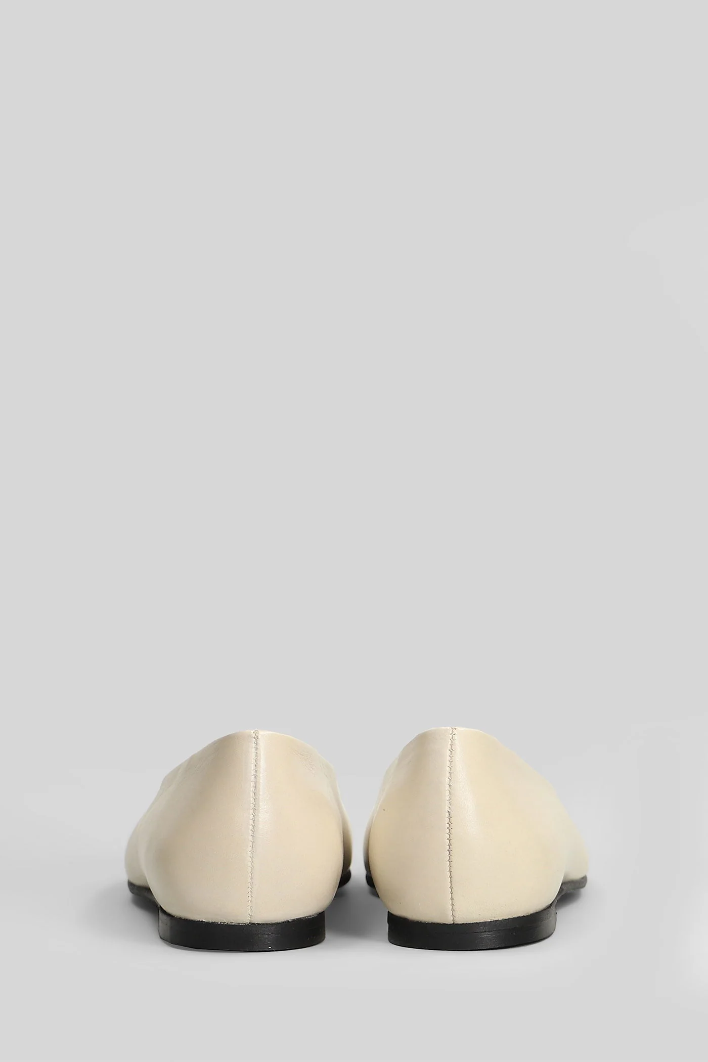 Katia rift Ballet flats in beige leather - Image 4