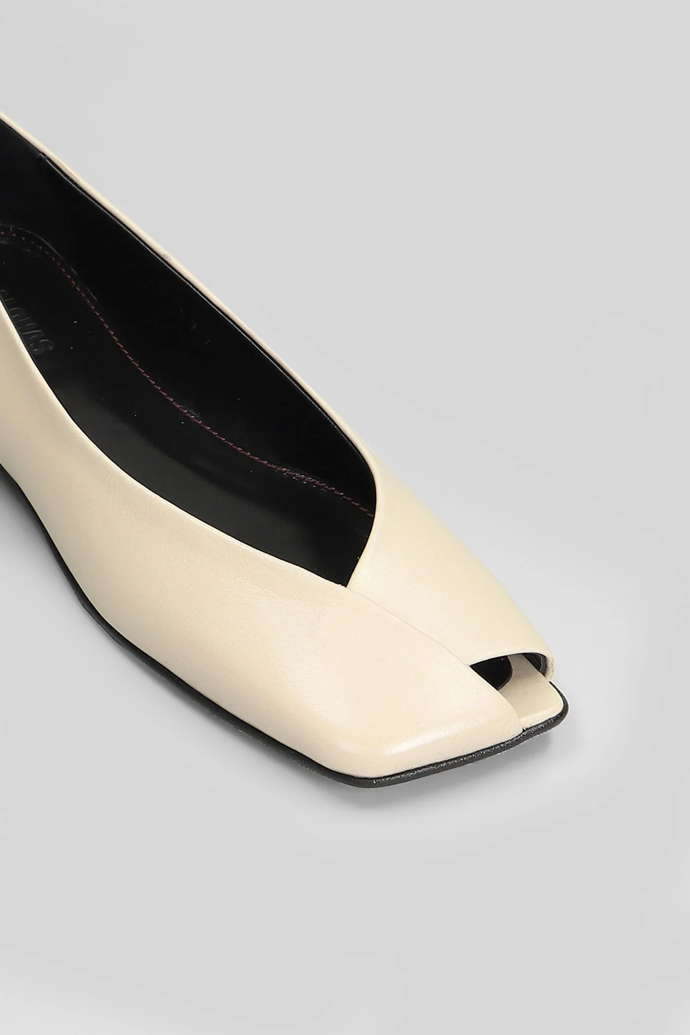 Katia rift Ballet flats in beige leather - Image 5