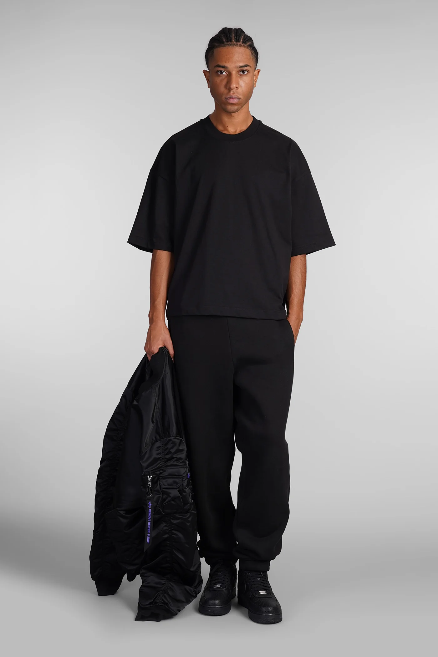 Heavy t uv T-Shirt in black cotton - Image 2