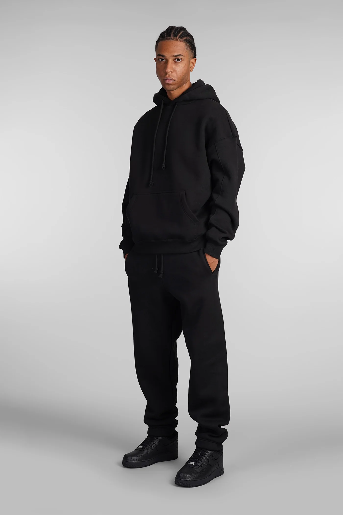 Hoody uv Sweatshirt in black cotton - Image 2