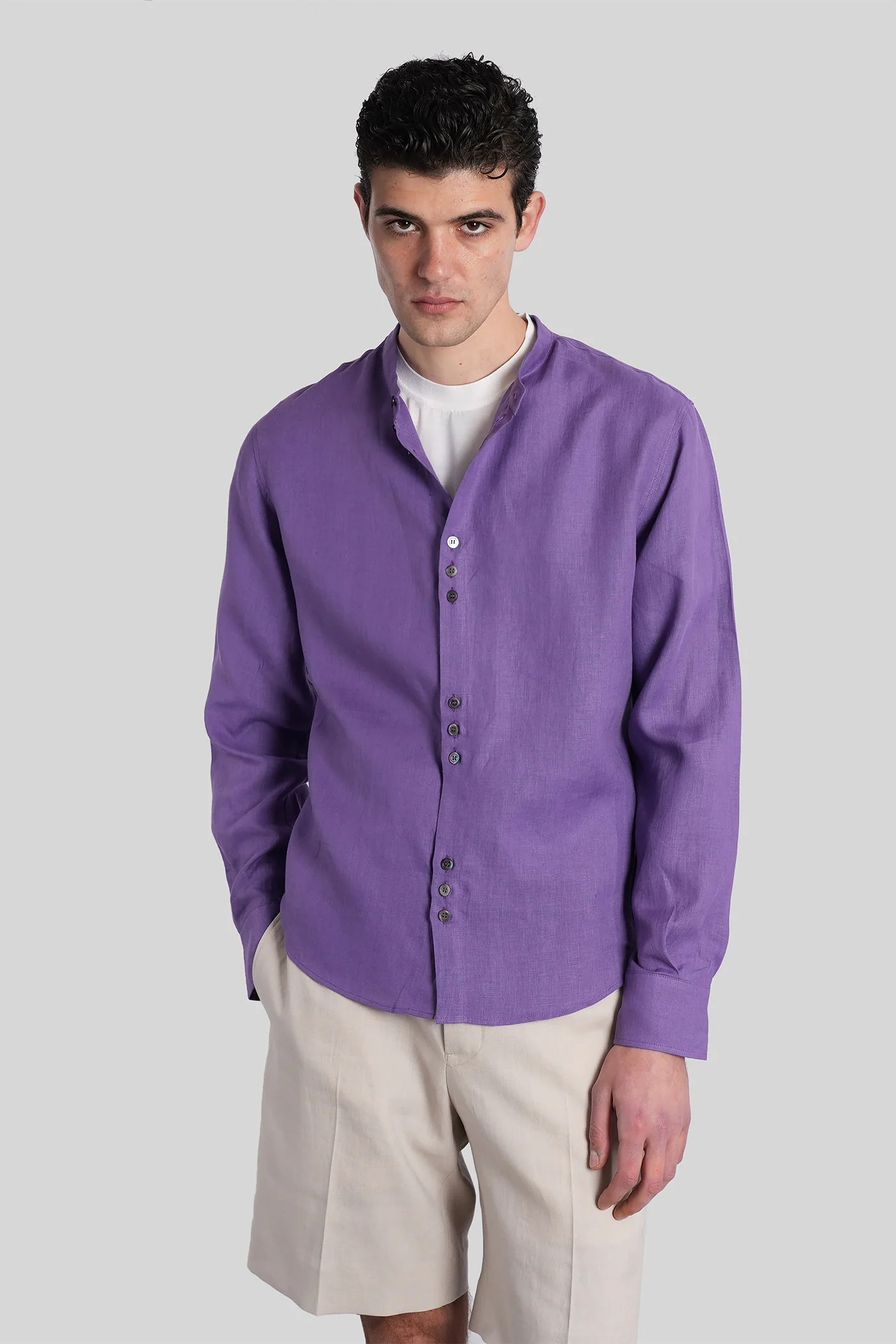 Shirt in Viola linen