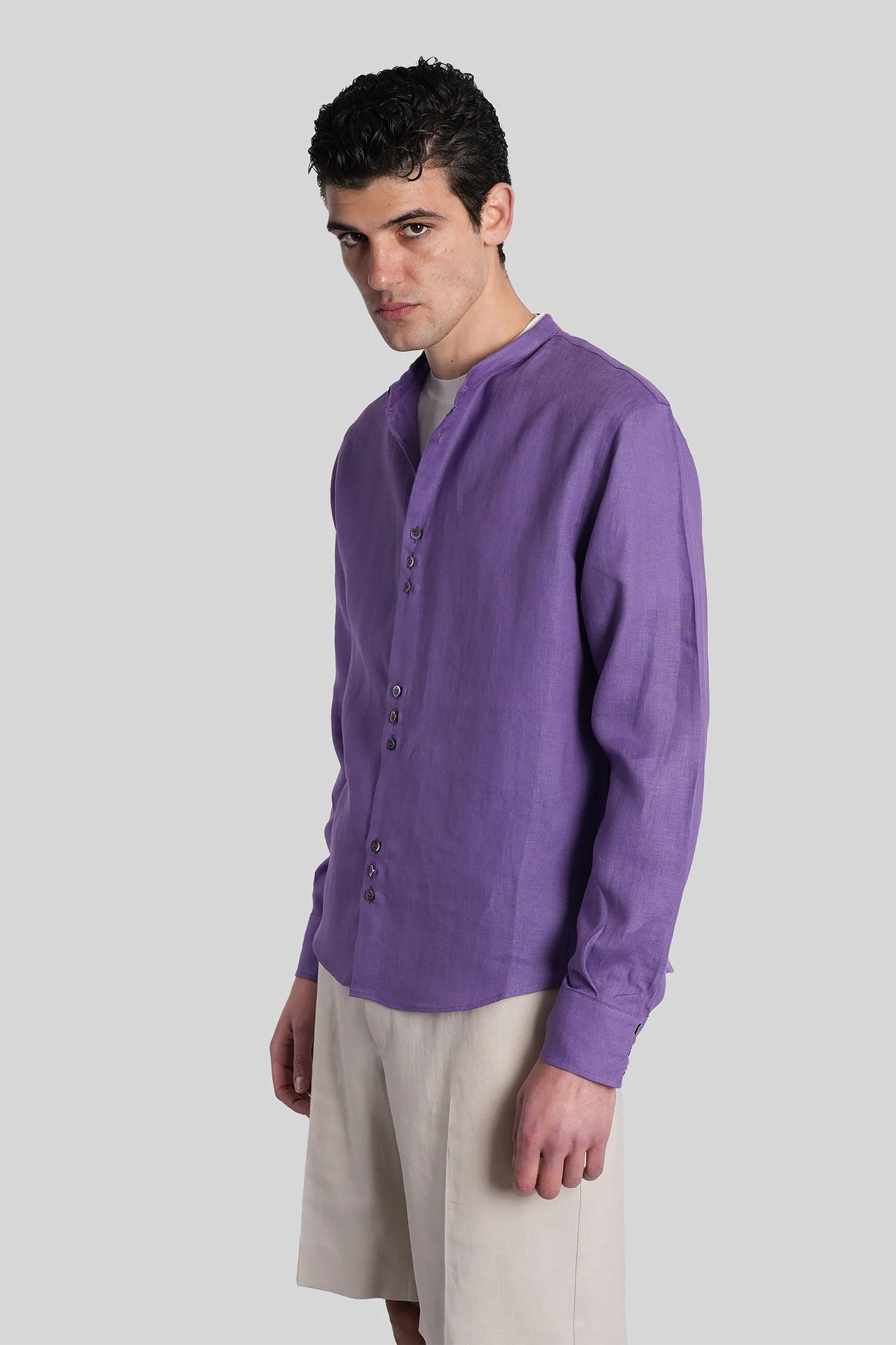 Shirt in Viola linen - Image 4
