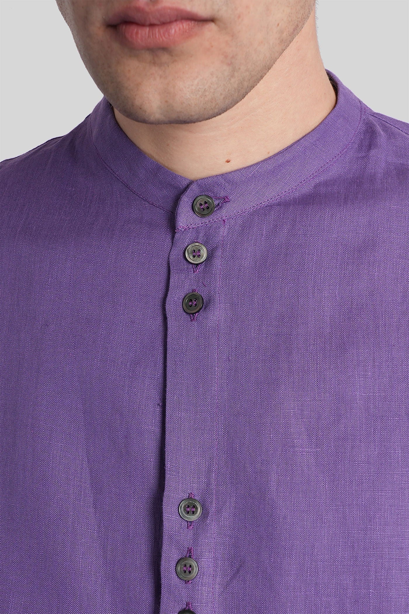 Shirt in Viola linen - Image 5