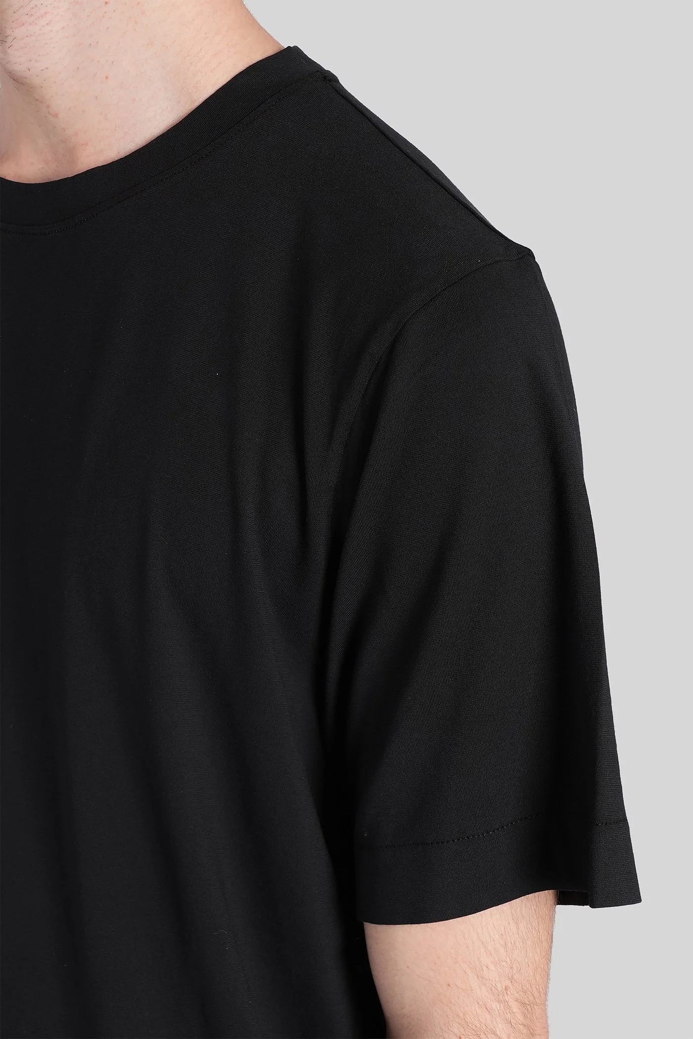 T-Shirt in black cotton - Image 5