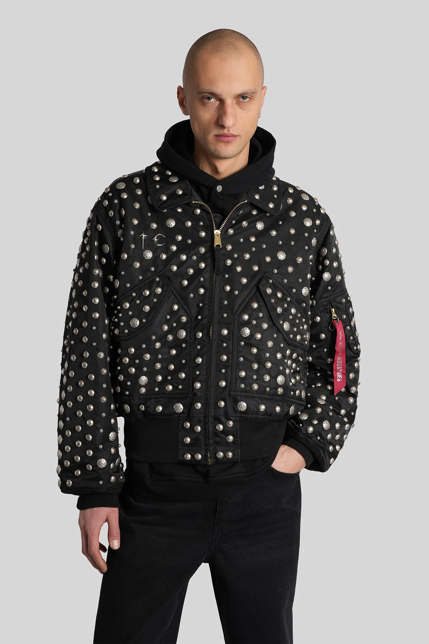 Bomber Jacket in black nylon - Image 11