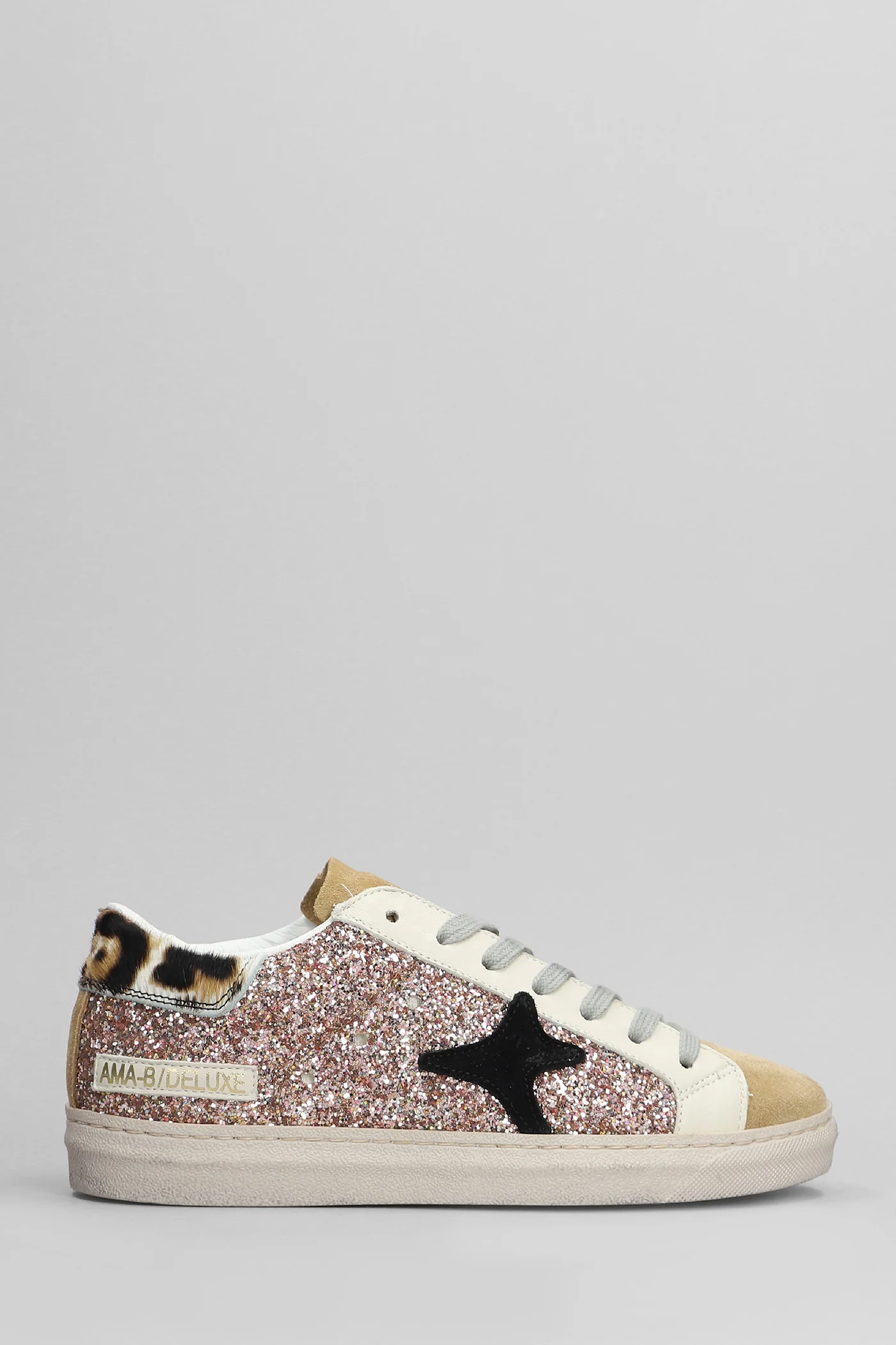 Sneakers in multicolor glitter
