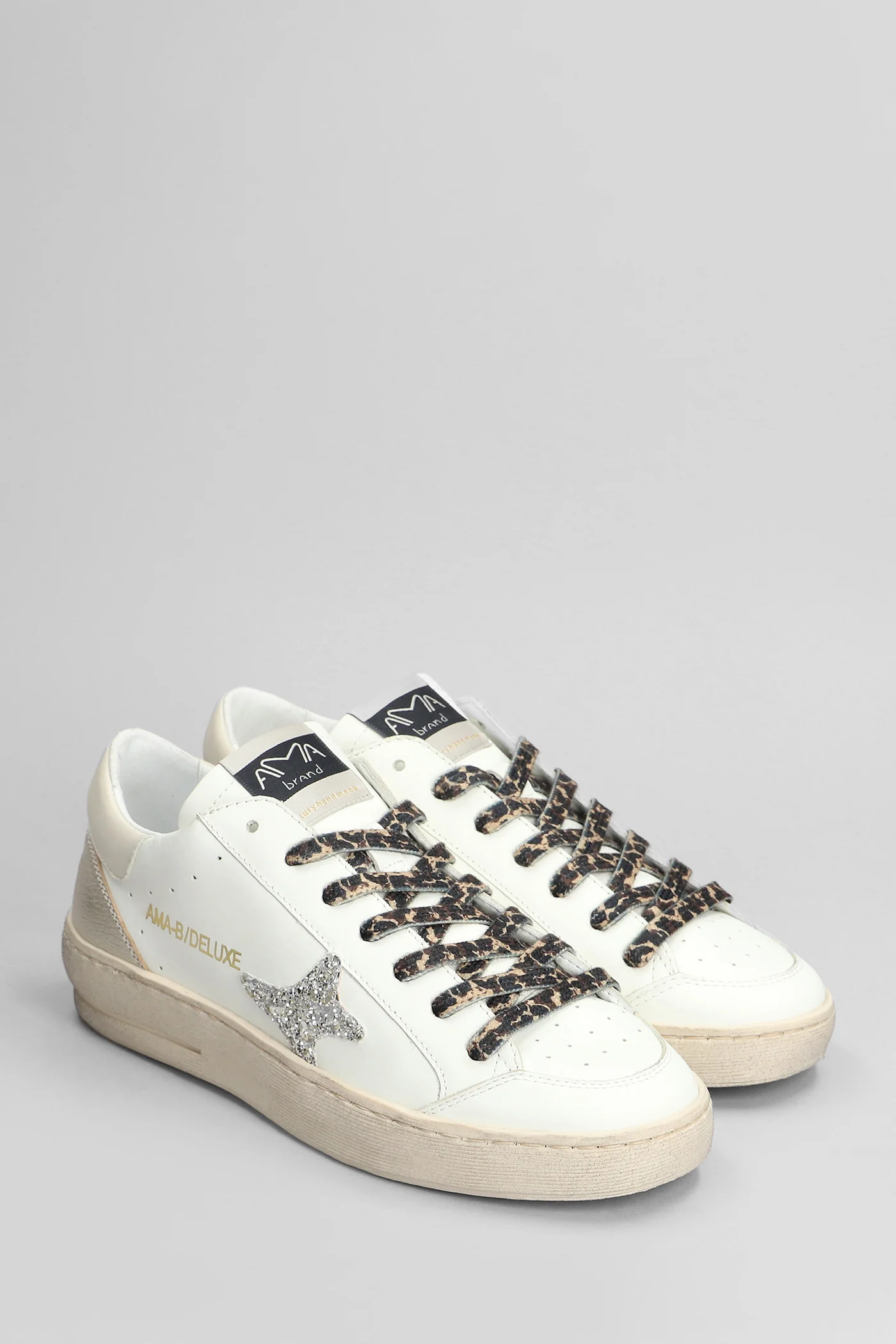 Sneakers in white leather - Image 2