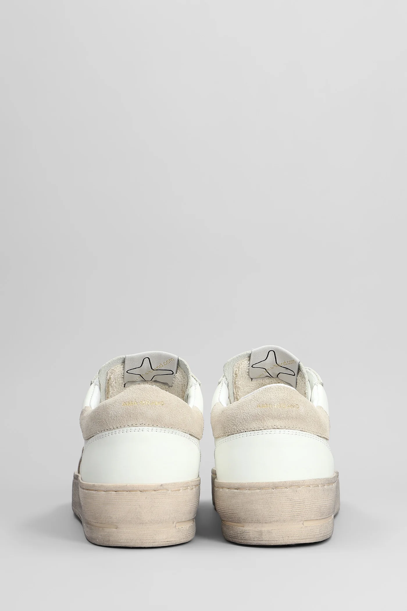 Sneakers in white leather - Image 4