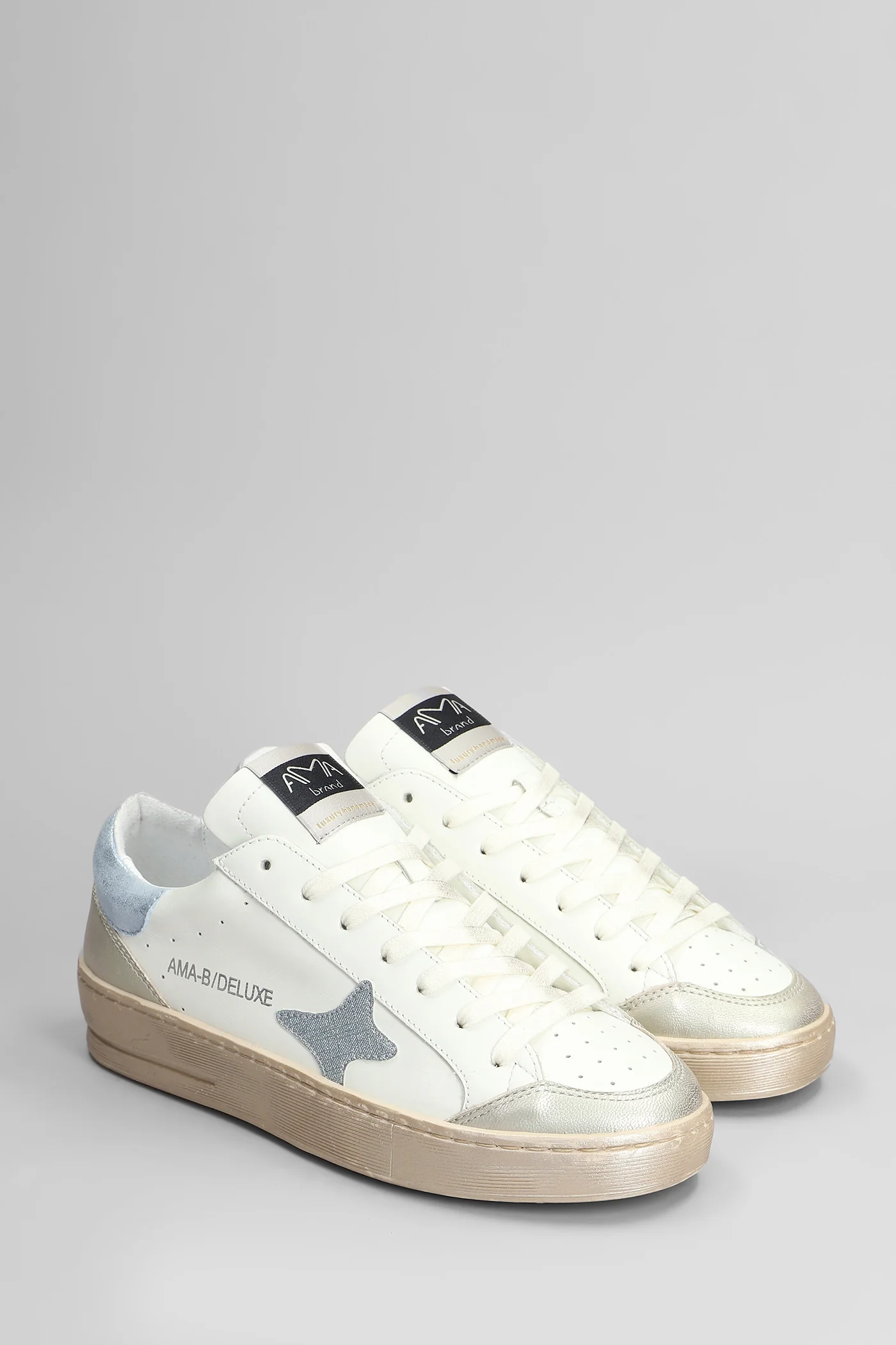 Sneakers in white leather - Image 2