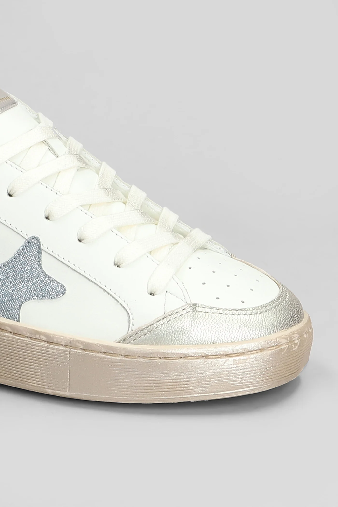 Sneakers in white leather - Image 5