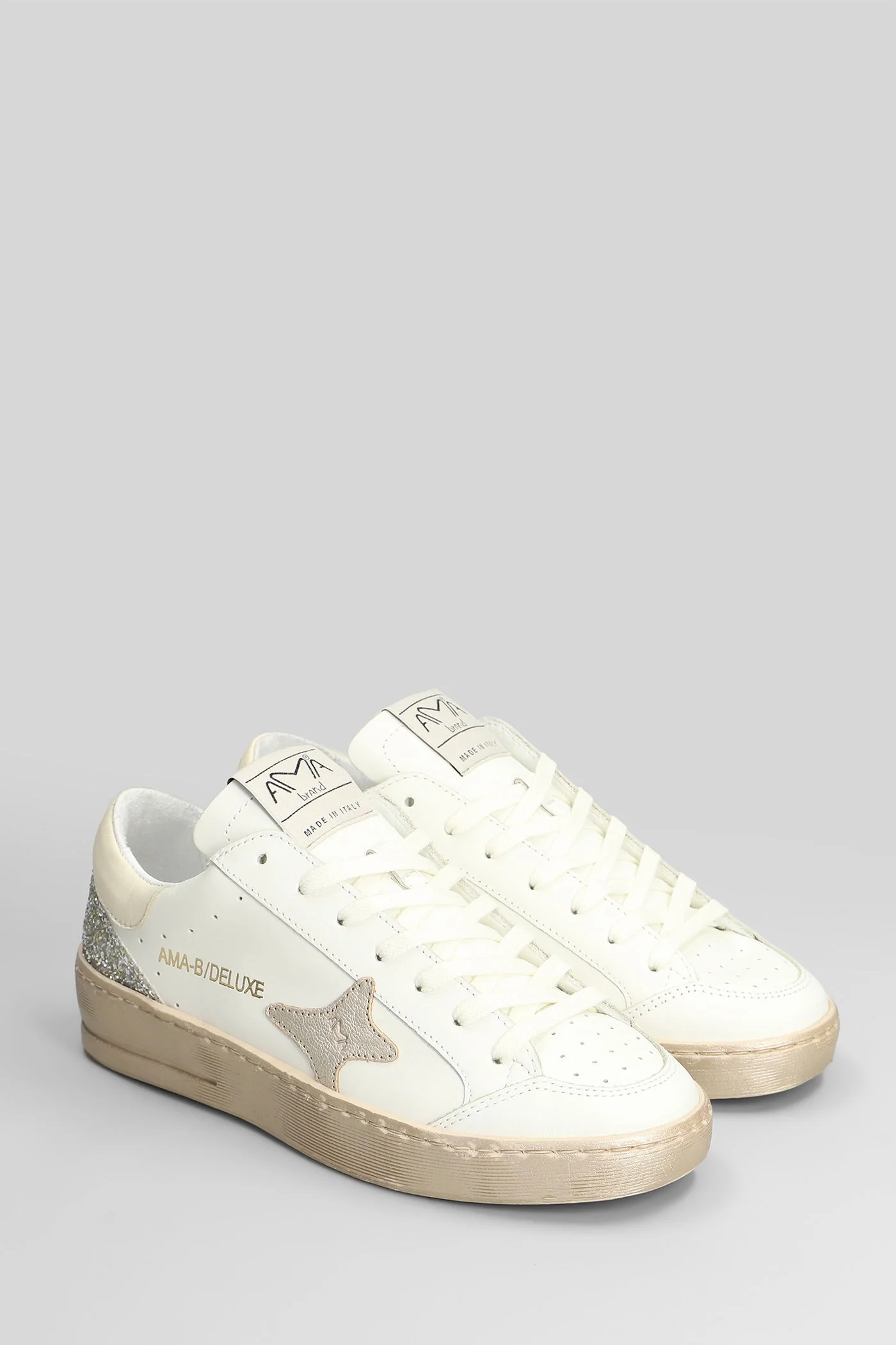 Sneakers in white leather - Image 2