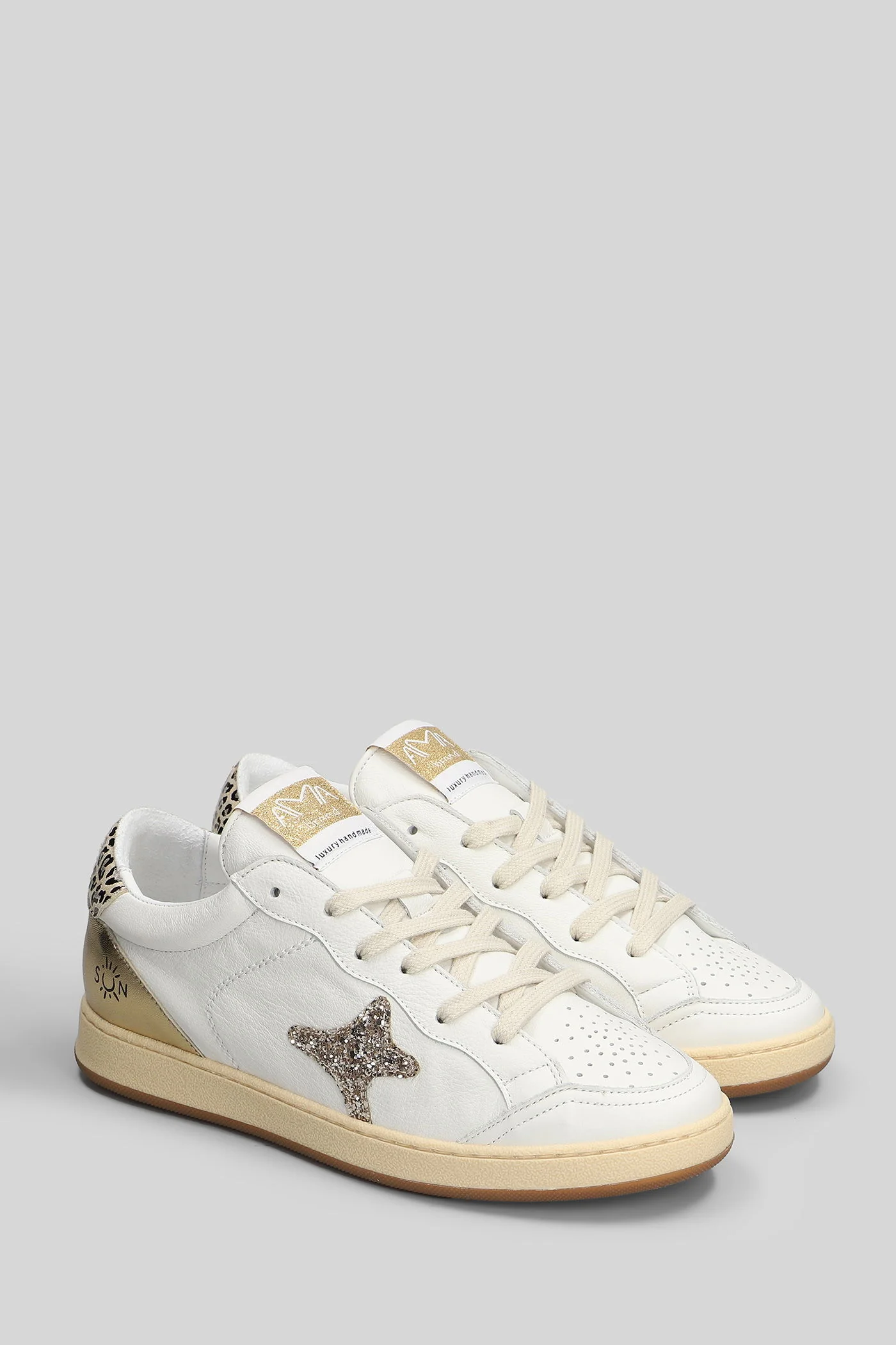 Sneakers in white leather - Image 2