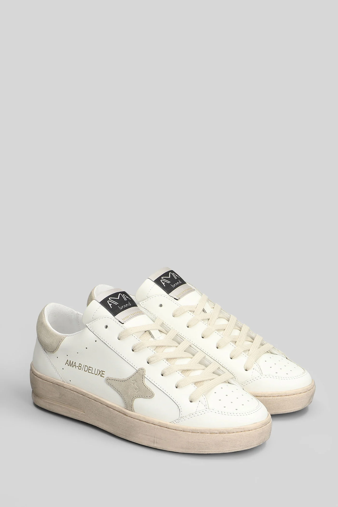 Sneakers in white leather - Image 2