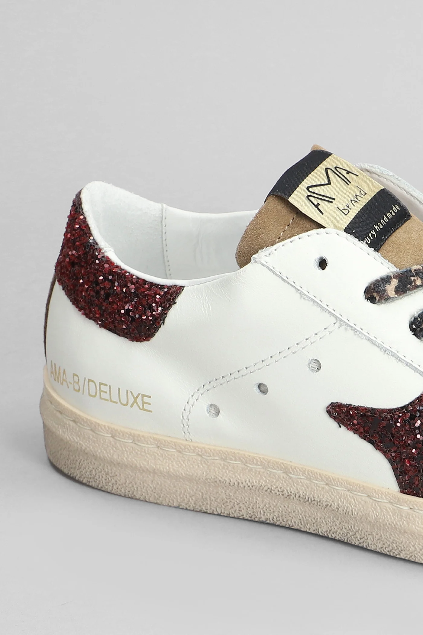 Sneakers in white suede and leather - Image 5
