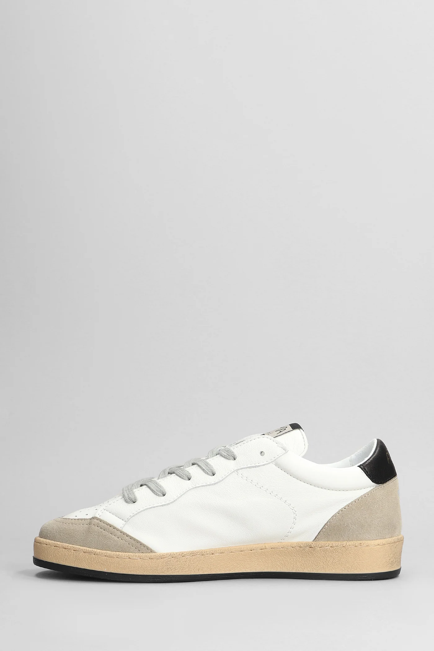 Sneakers in white suede and leather - Image 3