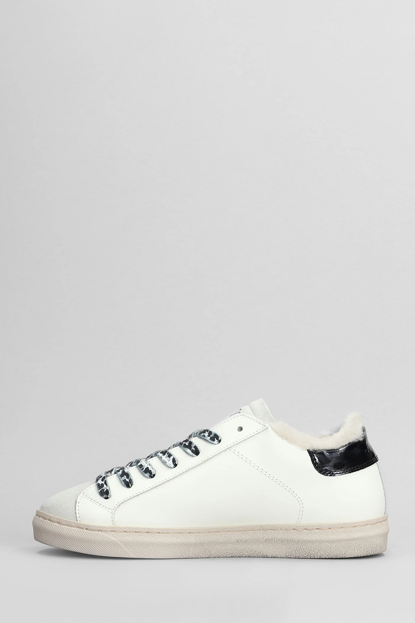Sneakers in white suede and leather - Image 3