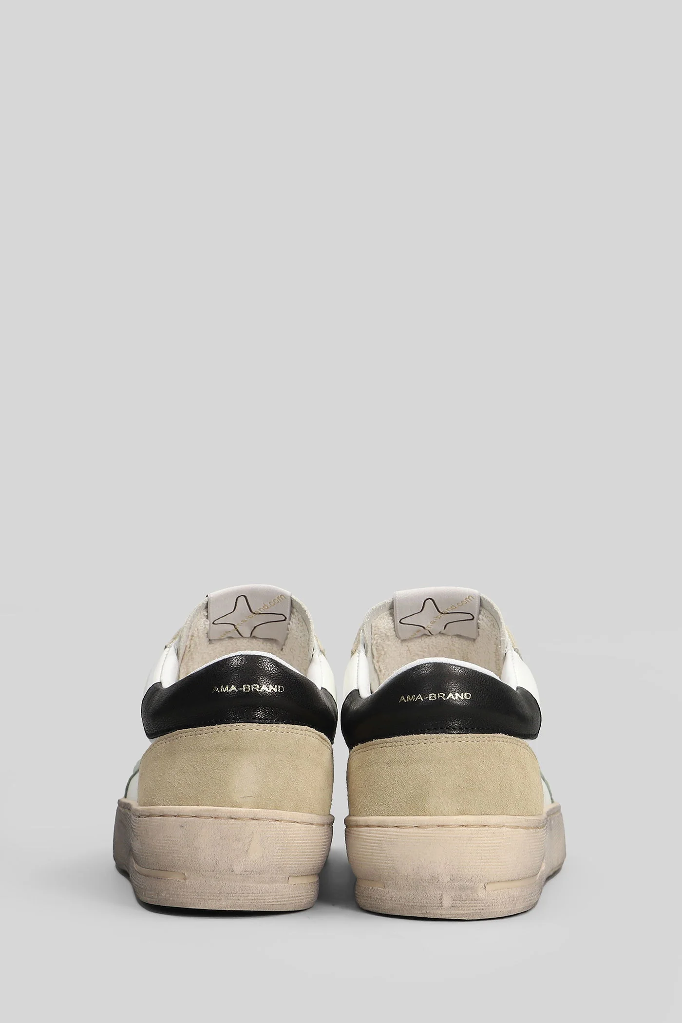 Sneakers in white suede and leather - Image 4