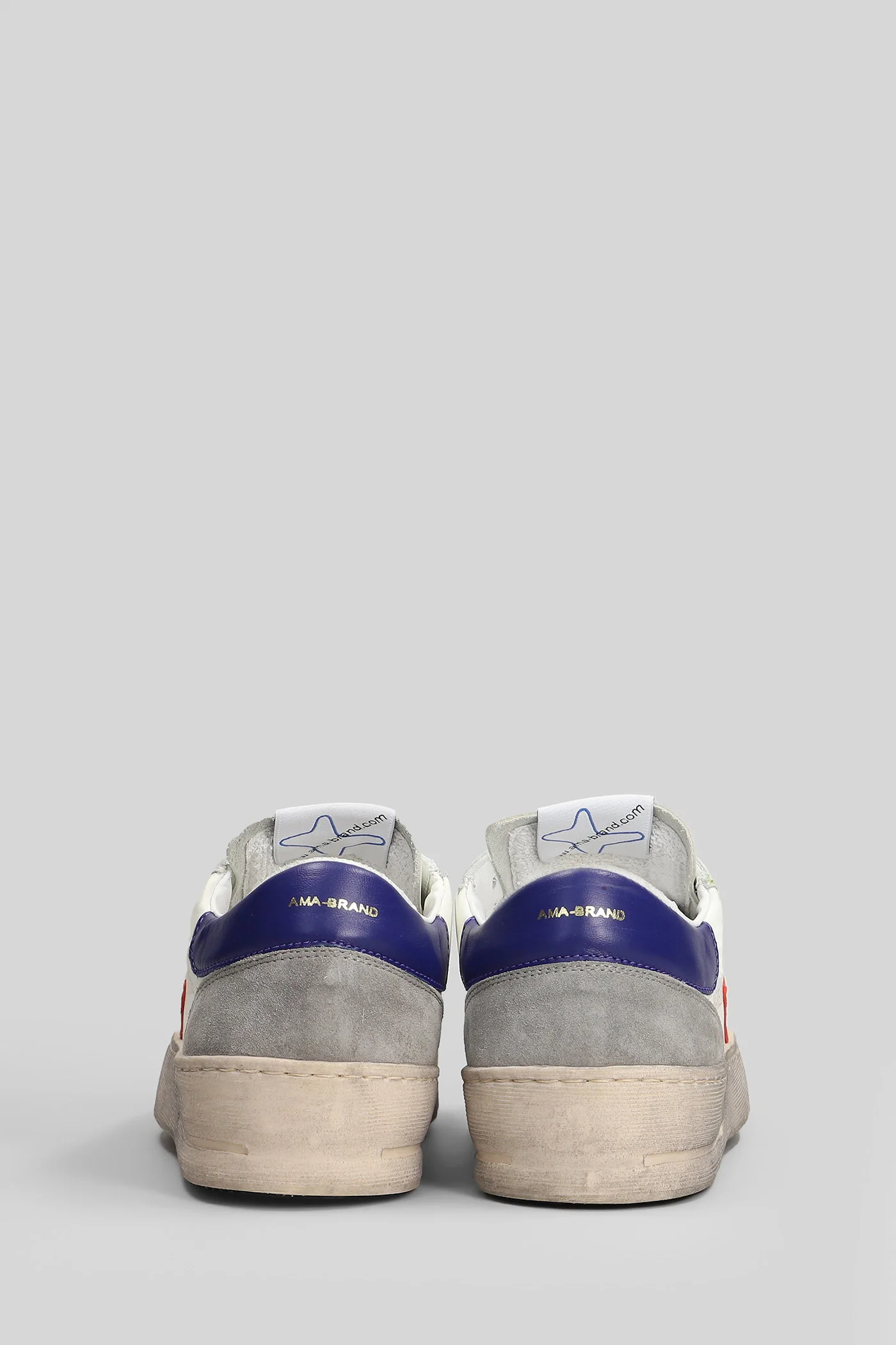 Sneakers in white suede and leather - Image 4