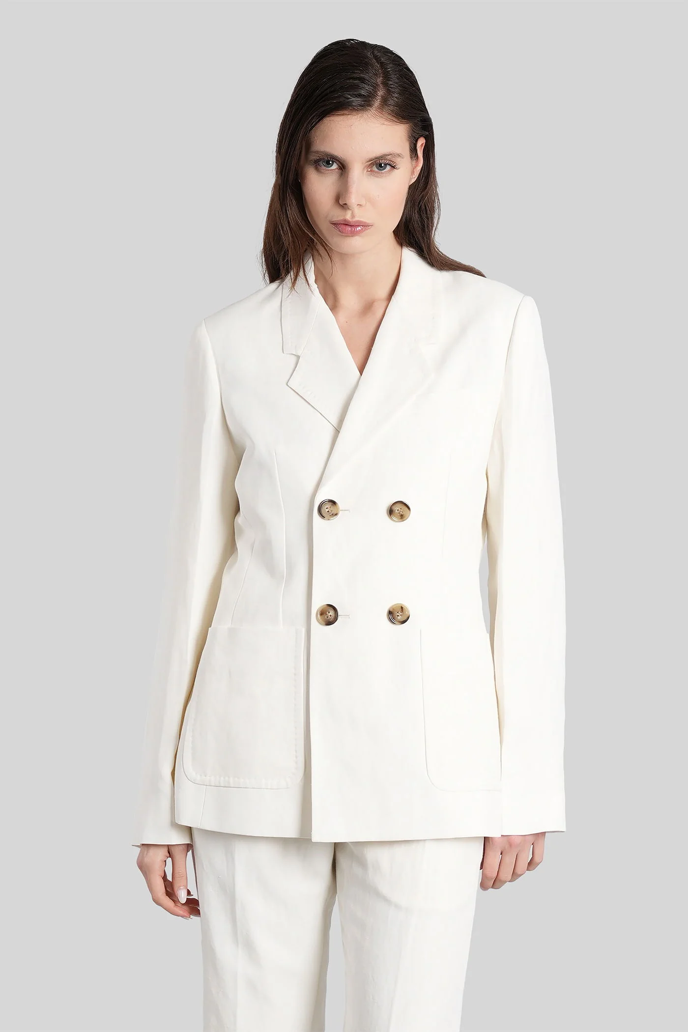 Blazer in beige viscose