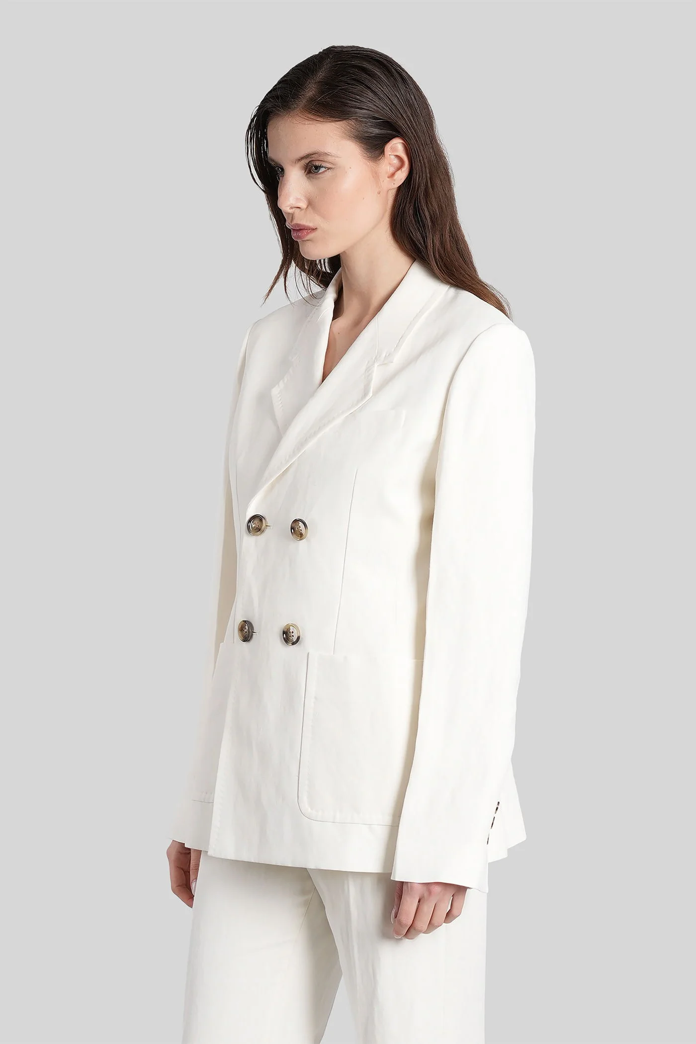 Blazer in beige viscose - Image 4