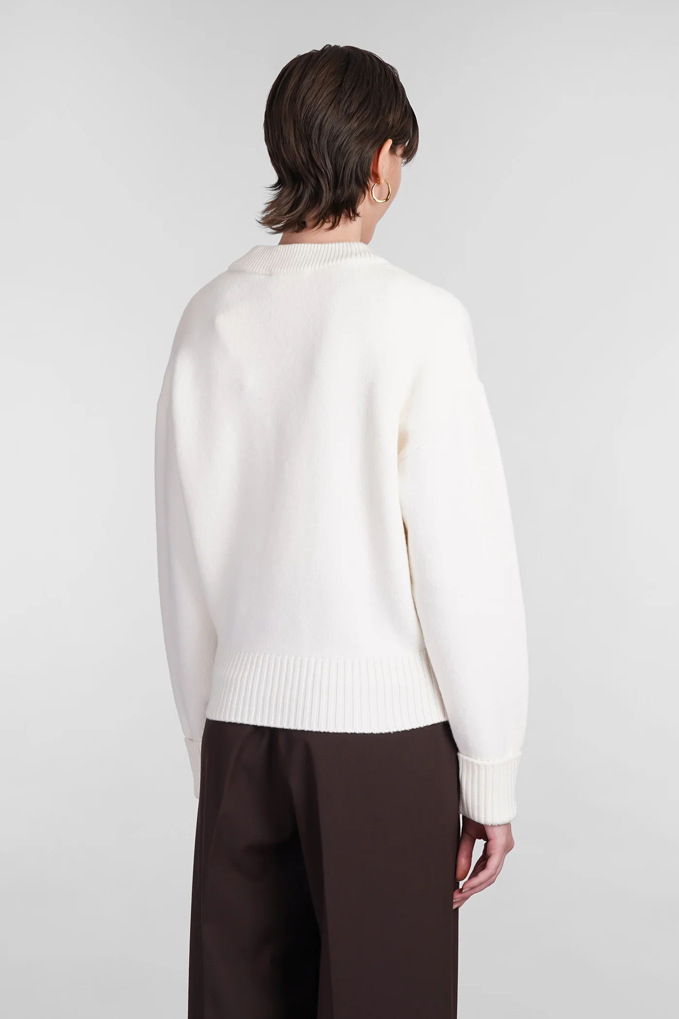 Cardigan in beige wool - Image 3