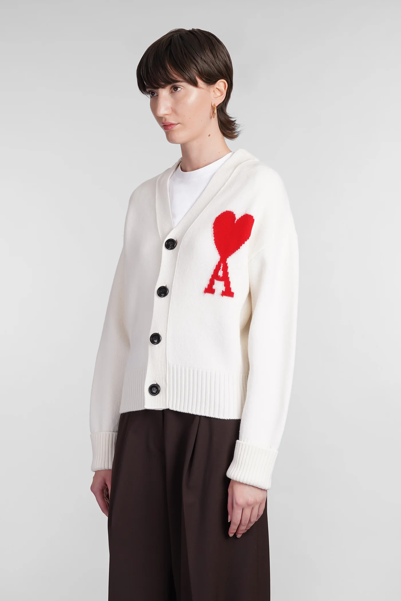 Cardigan in beige wool - Image 4