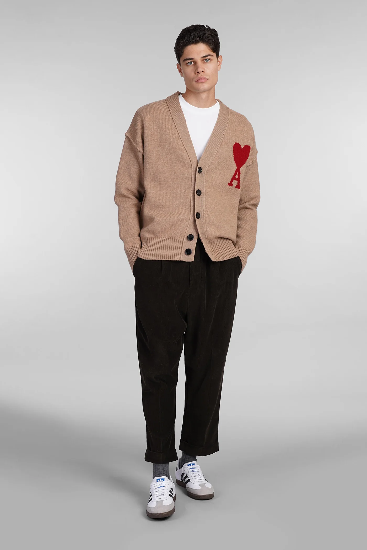 Cardigan in beige wool - Image 2