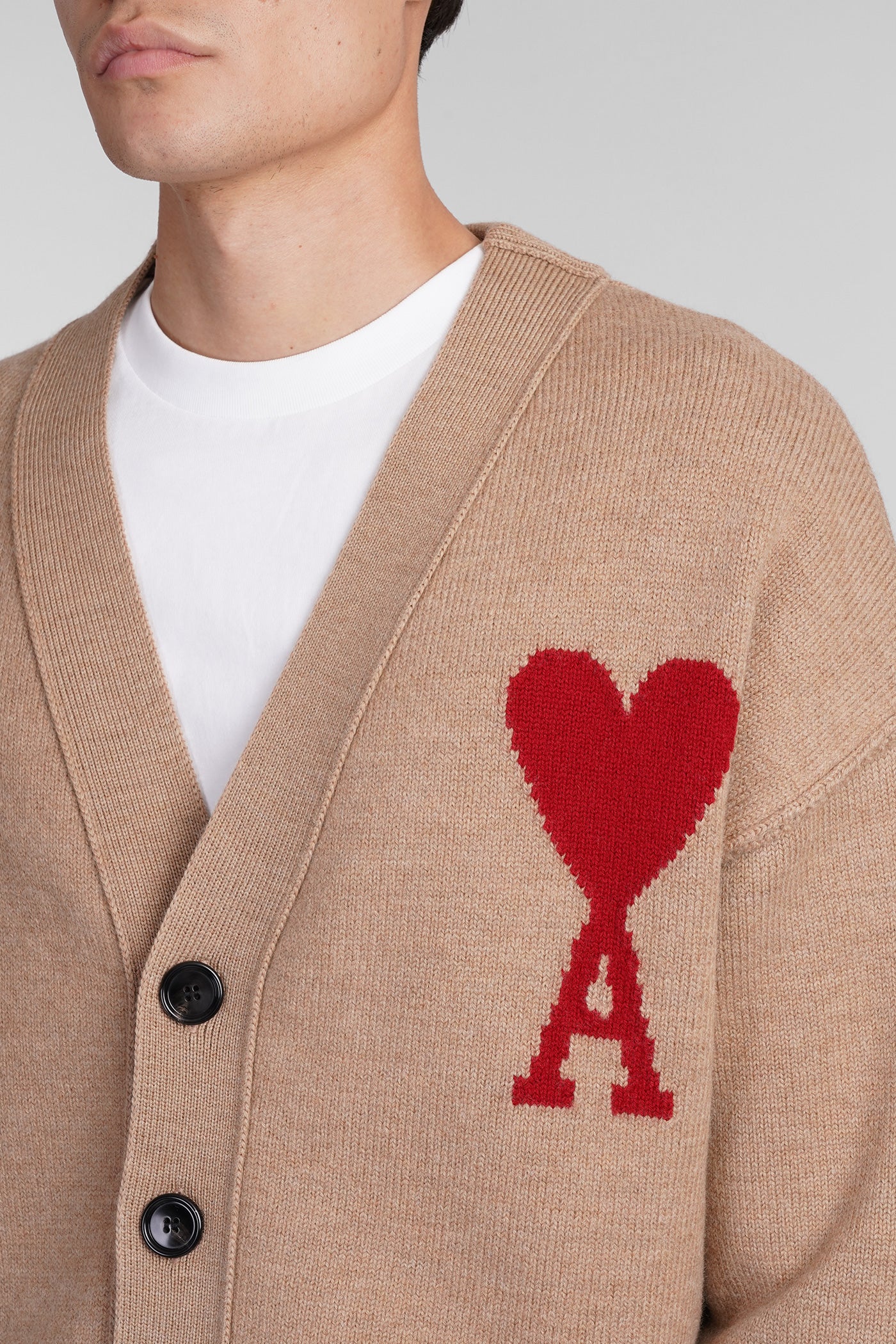 Cardigan in beige wool - Image 5