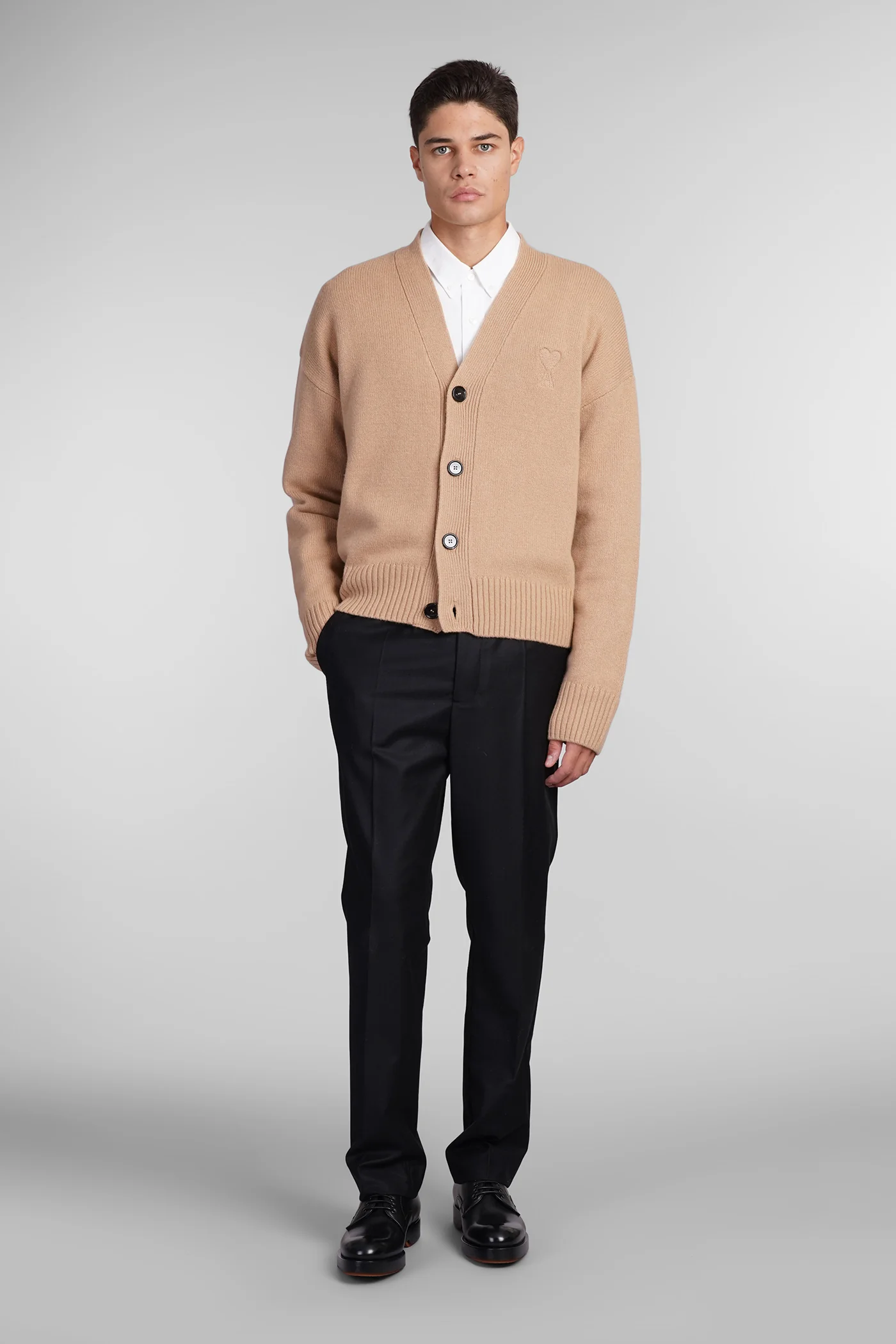 Cardigan in beige wool - Image 2