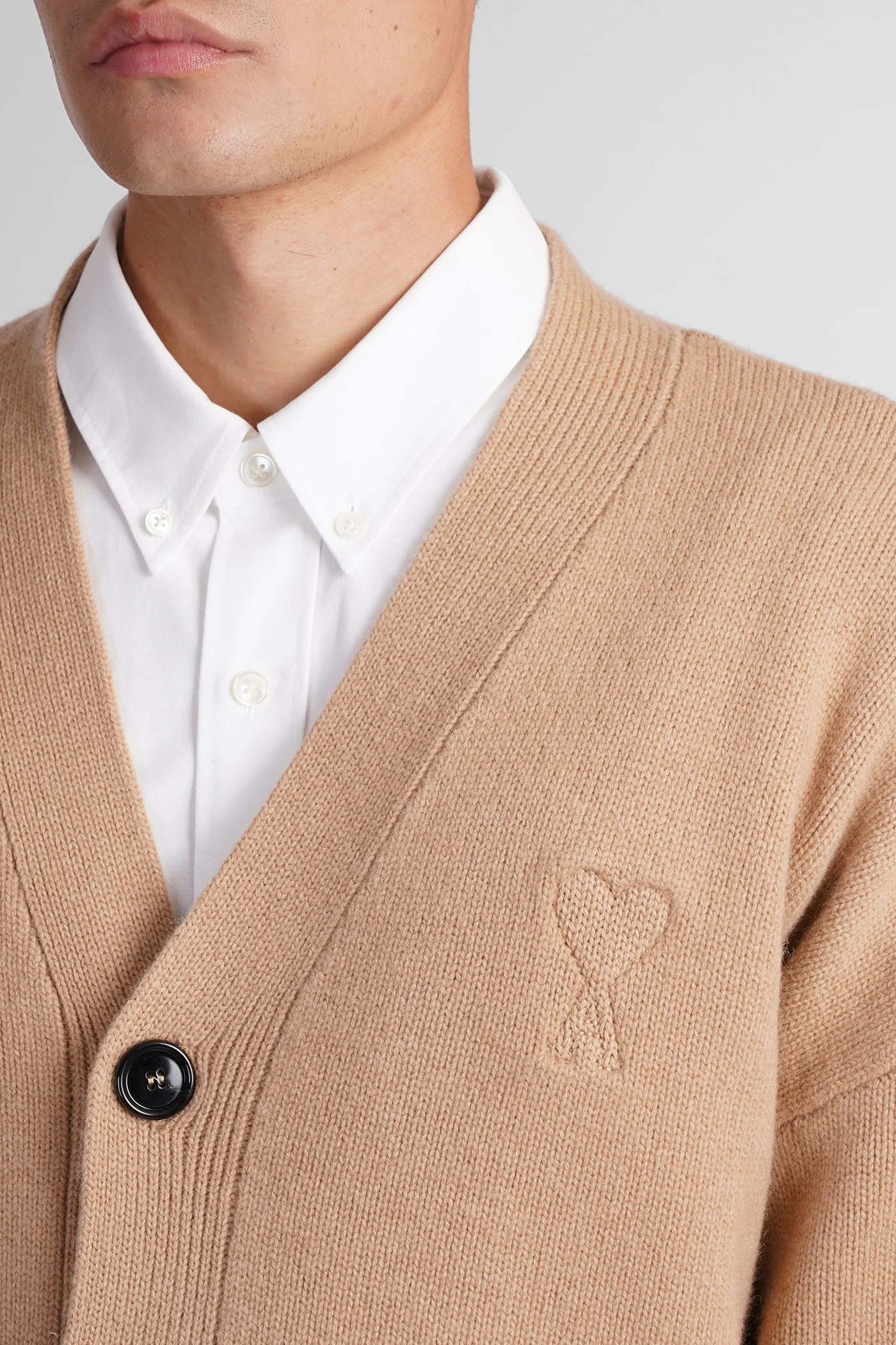 Cardigan in beige wool - Image 5