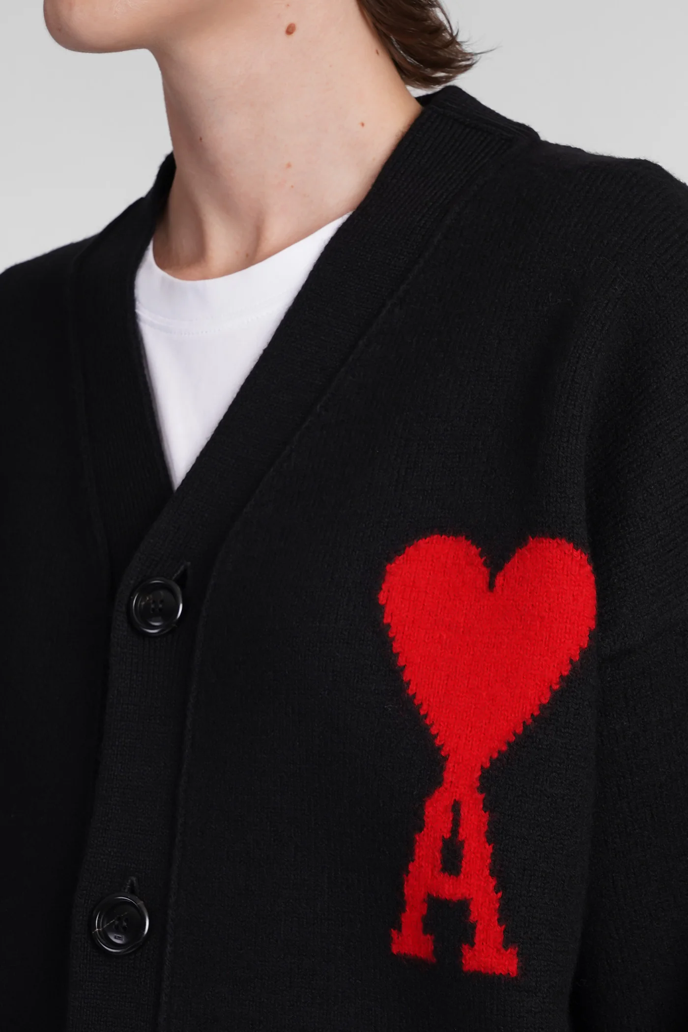 Cardigan in black wool - Image 5