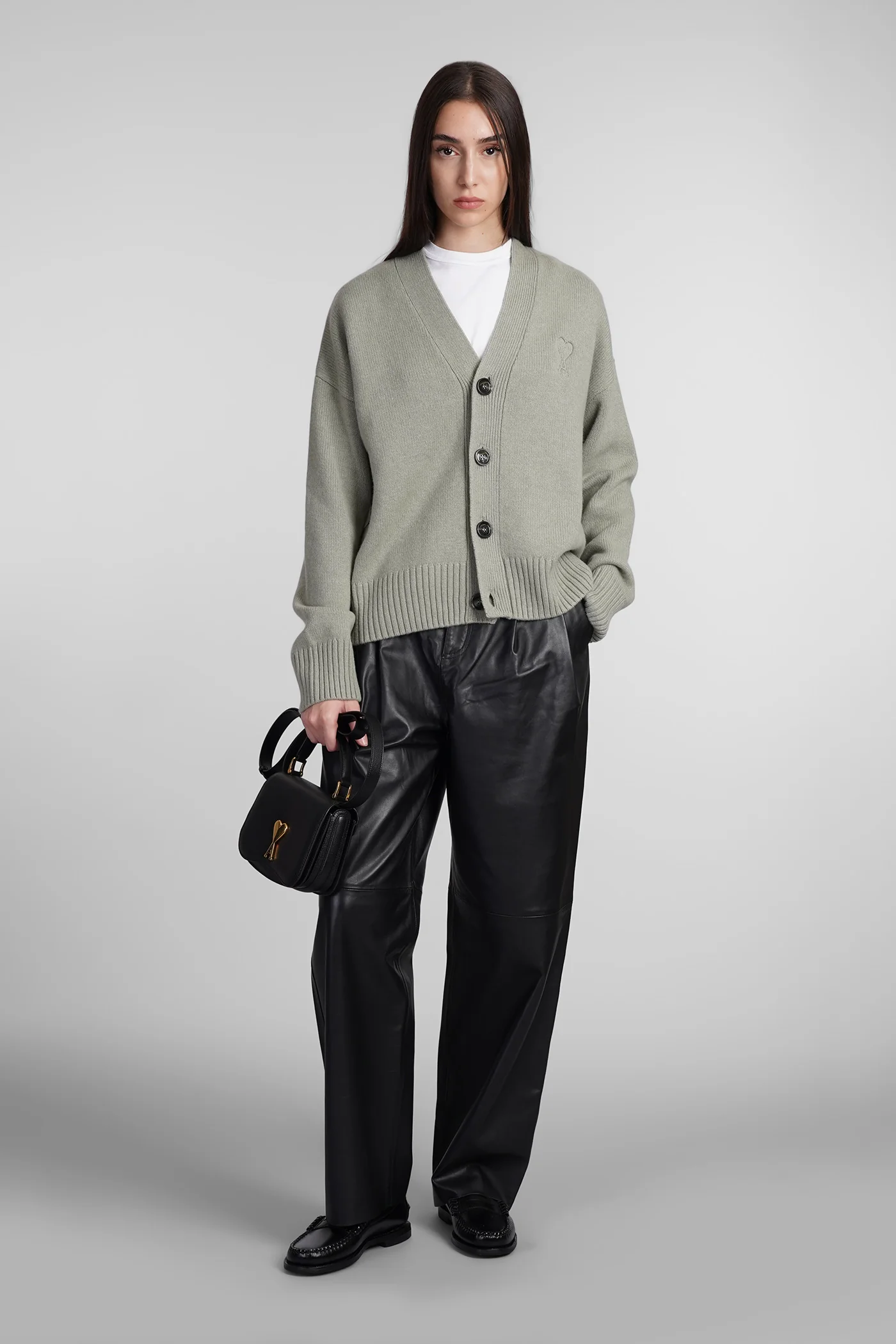 Cardigan in green wool - Image 2