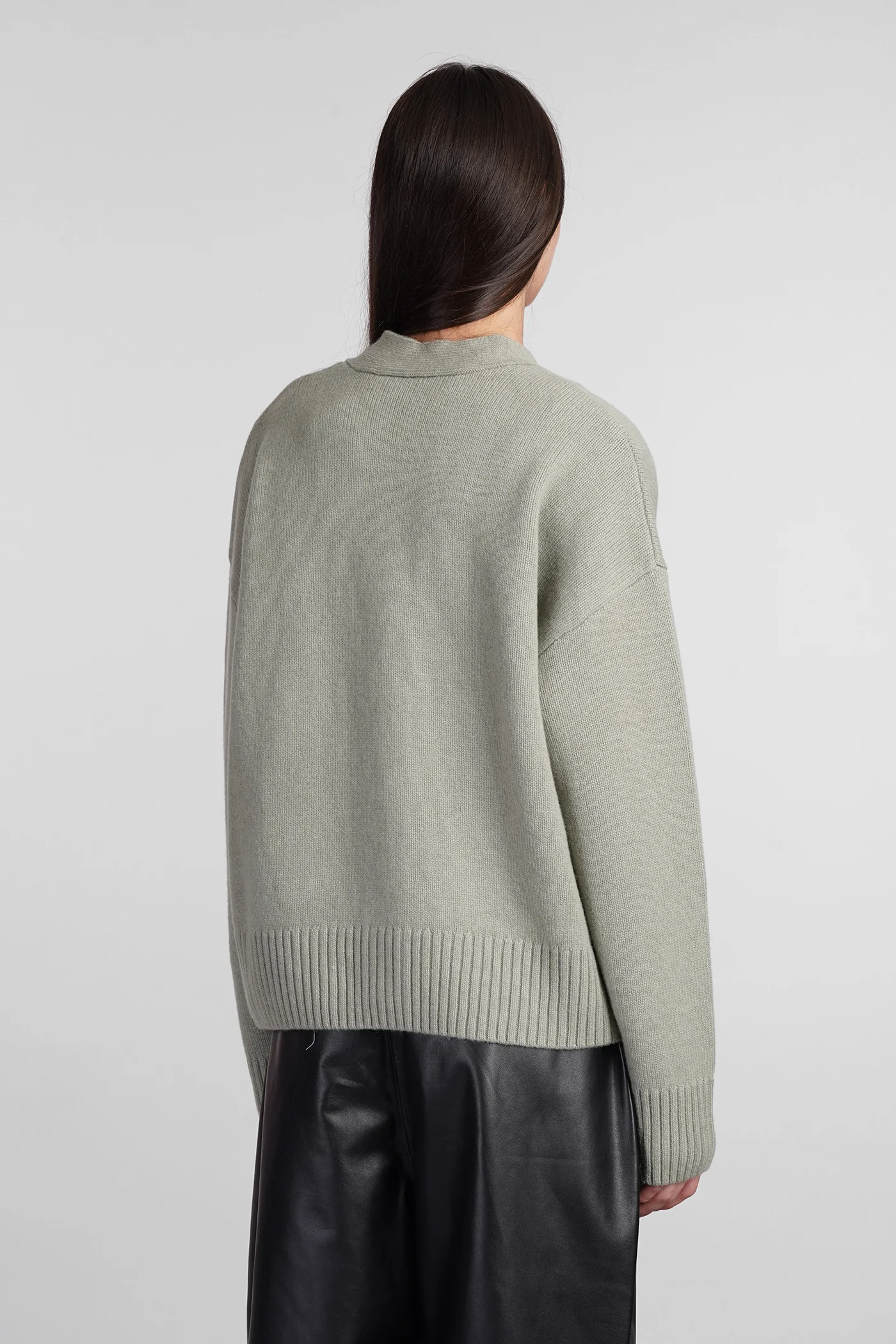 Cardigan in green wool - Image 3