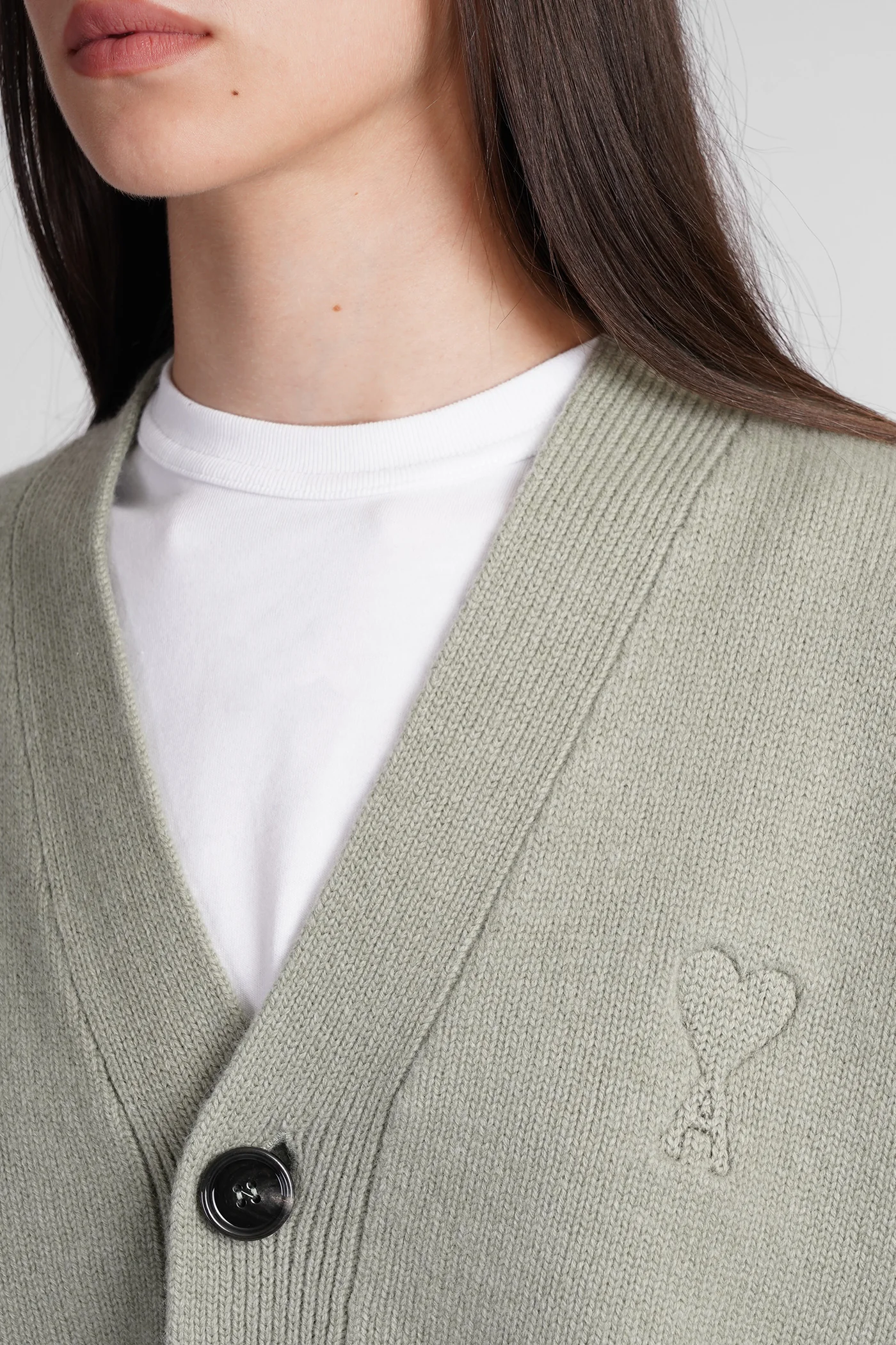 Cardigan in green wool - Image 5