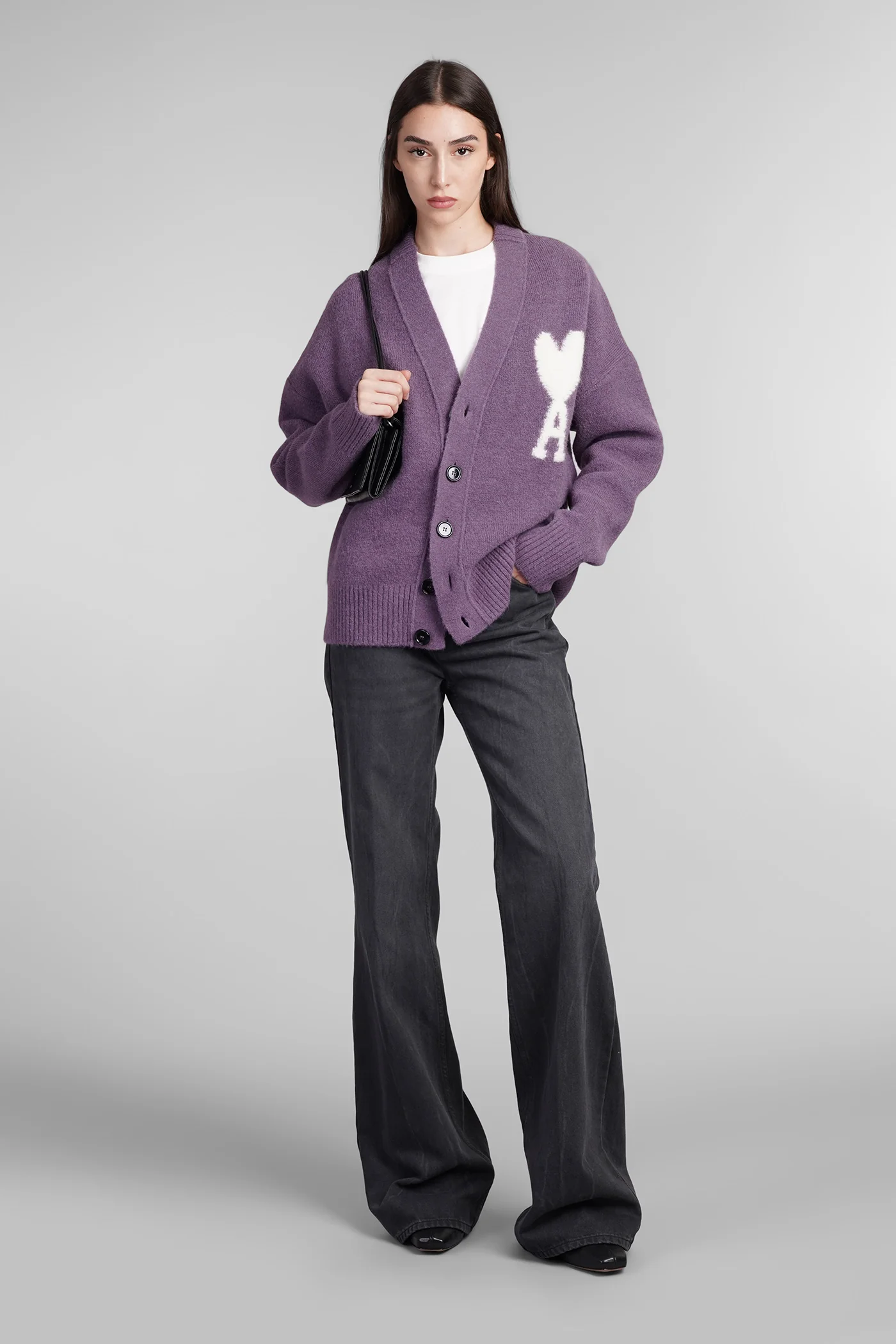 Cardigan in Viola wool - Image 2