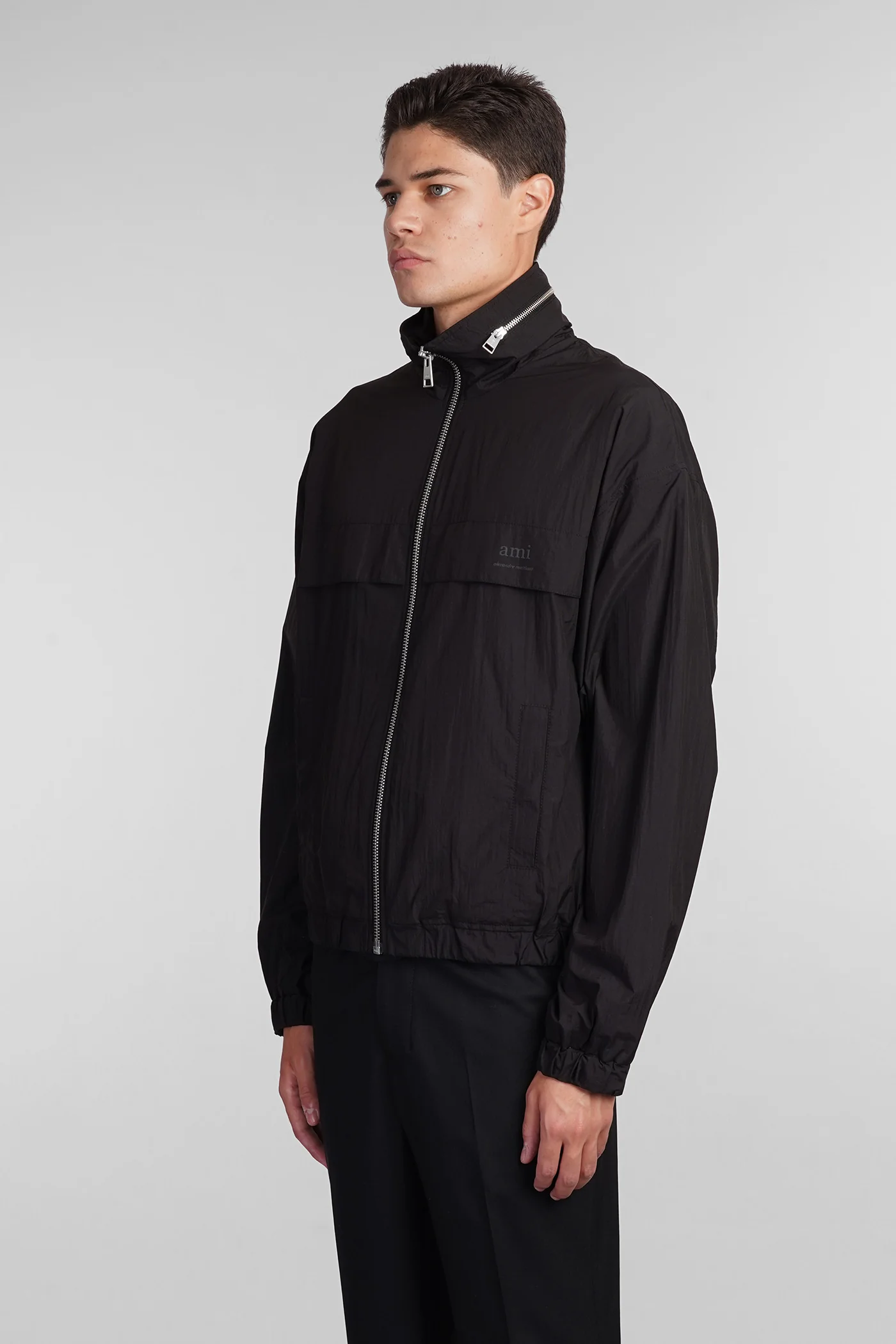 Casual jacket in black polyamide - Image 4